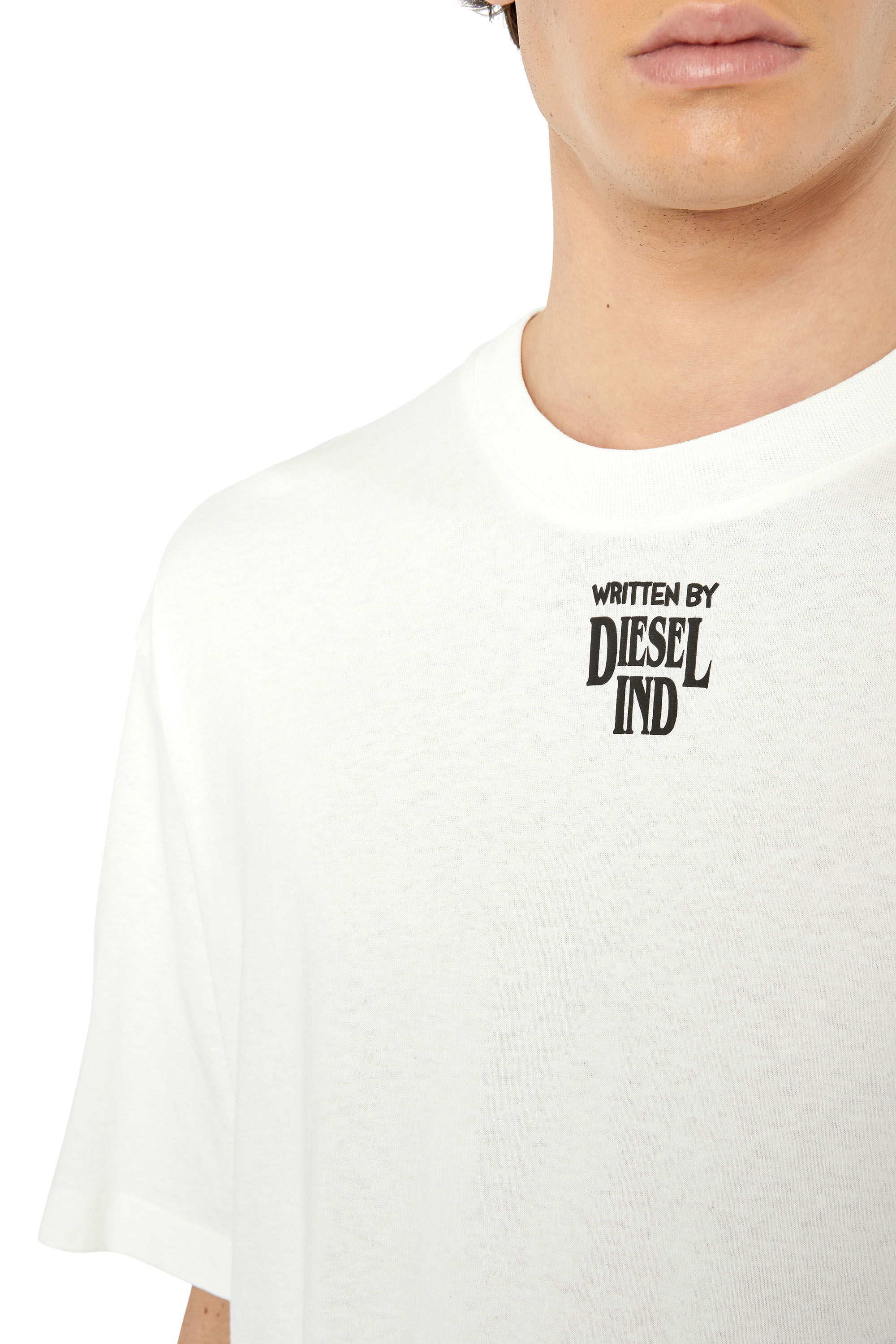 Diesel - T-WASH-G3, Male's Tシャツ バックプリント in ホワイト - 4