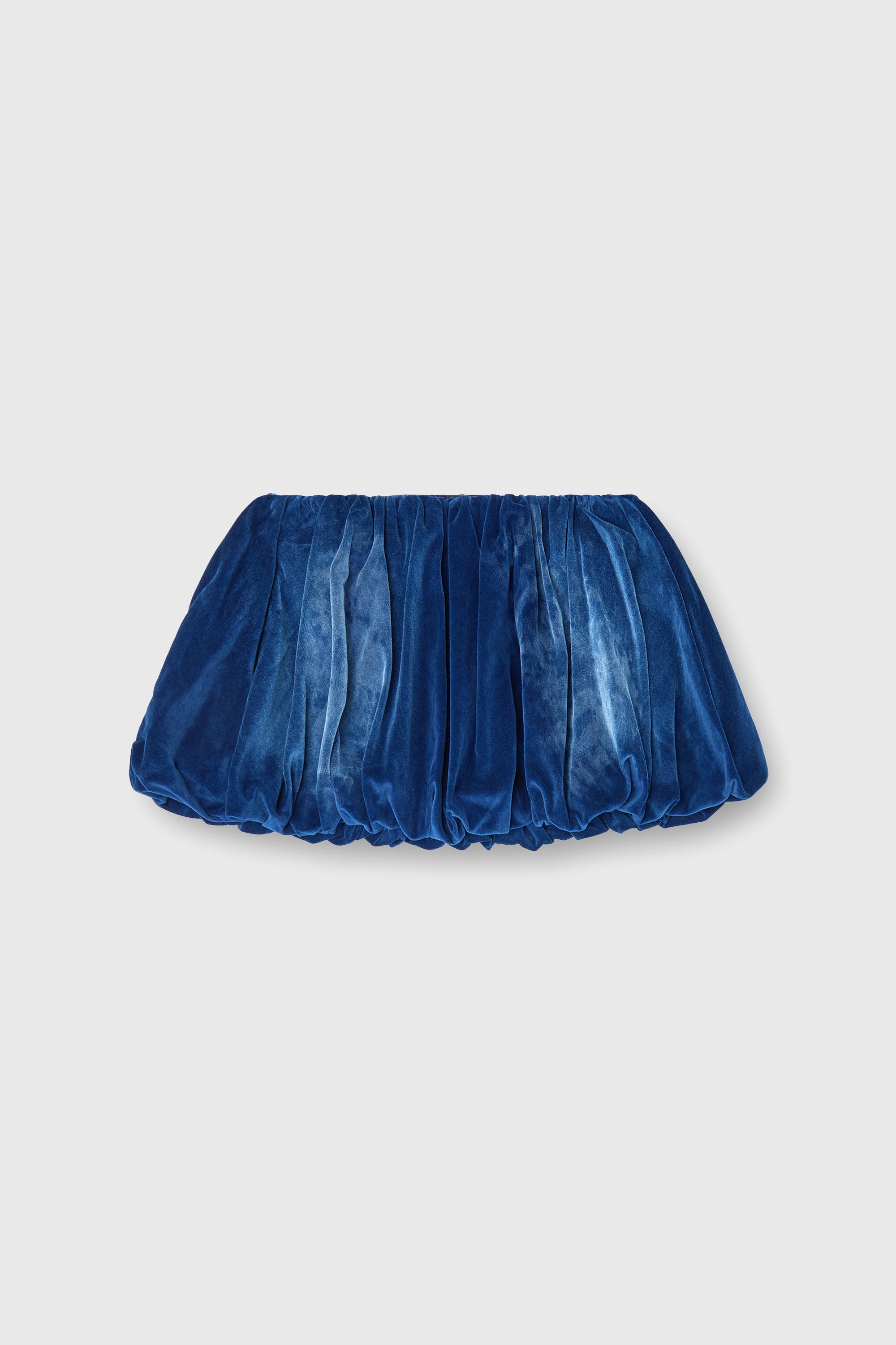 Diesel - DE-MUJ-FSJ1, Female's Short bubble skirt in velvet denim in ダークブルー - 2