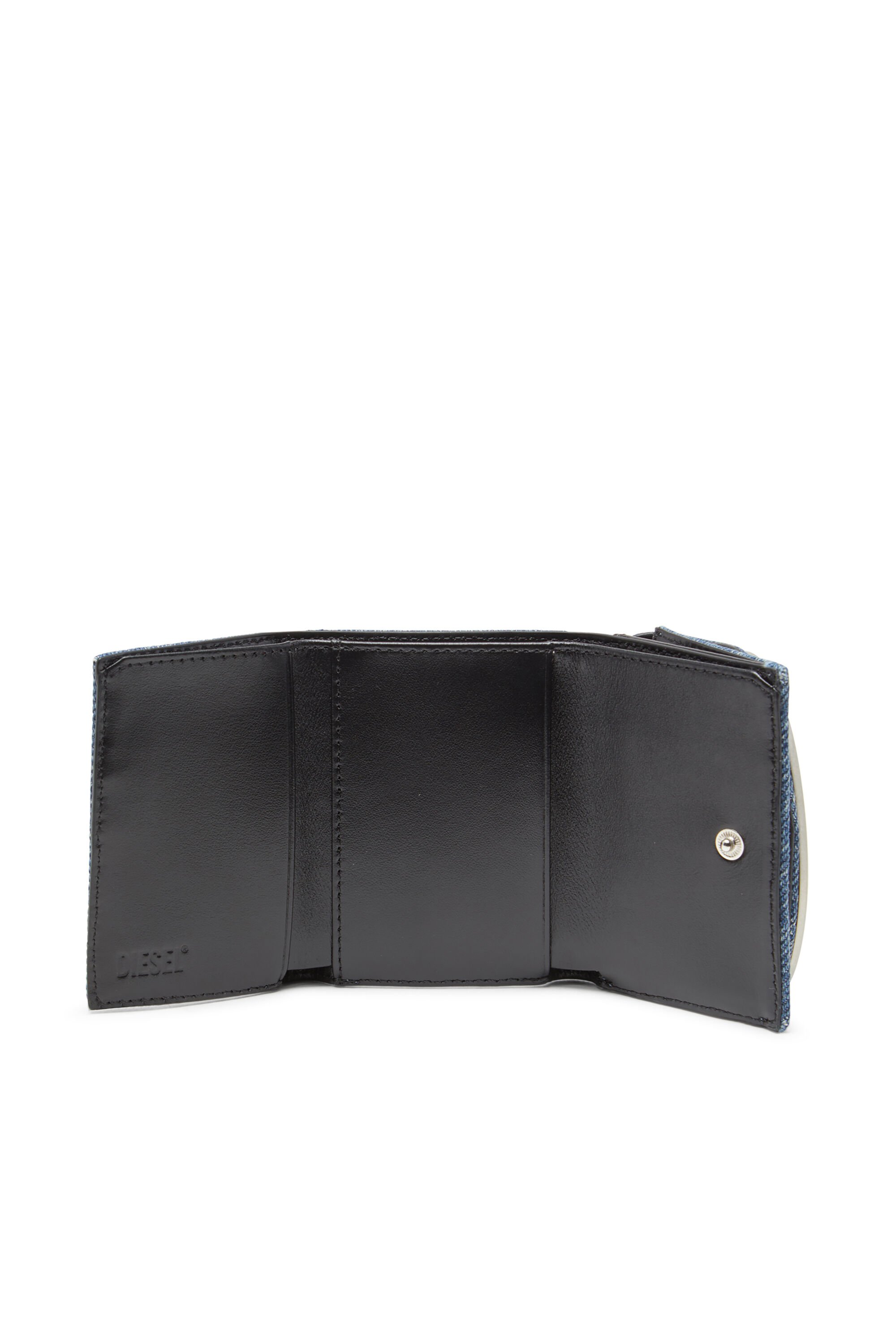 Diesel - 1DR TRI FOLD COIN XS II, Female's Tri-fold wallet in denim in ブルー - 4
