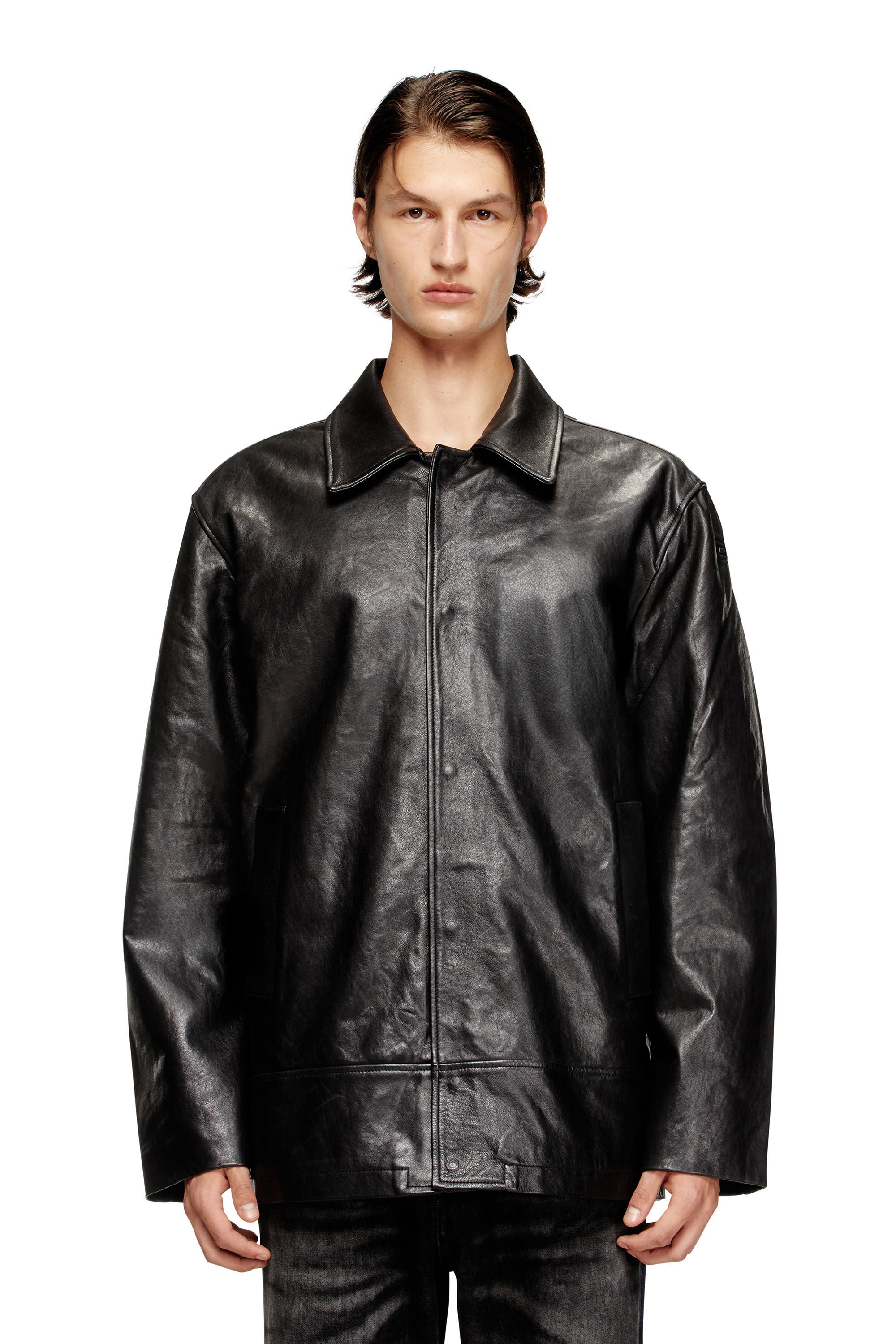 Diesel - L-JESS, Male's Padded leather jacket in ブラック - 3
