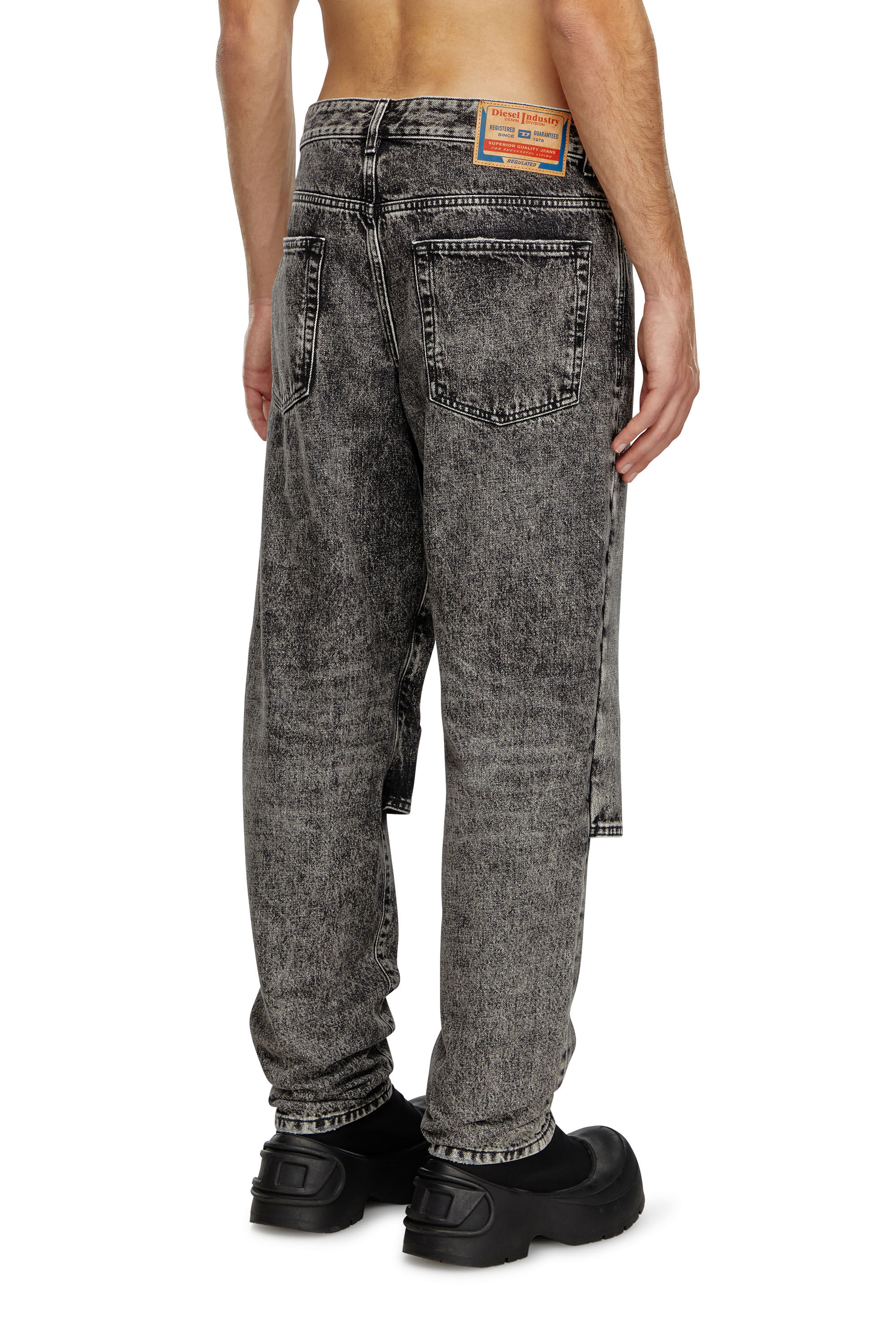 Diesel - Male's Regular Jeans D-Malon 0CBDE, ブラック/ダークグレー - 4