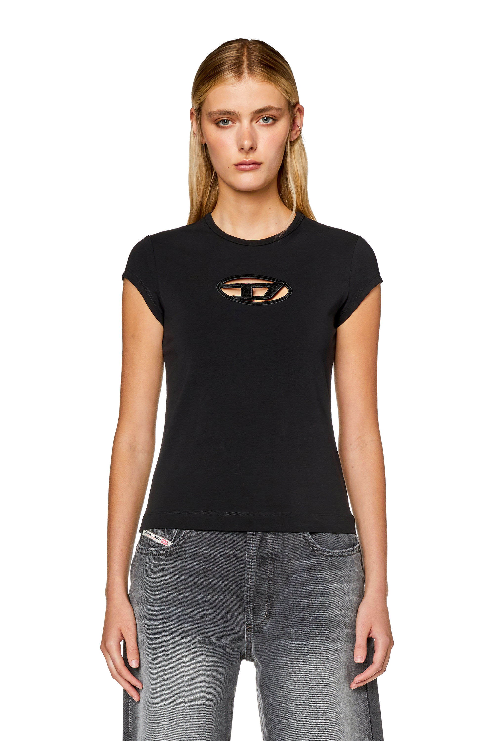 T-ANGIE｜ウィメンズ｜ロゴTシャツ ｜ブラック｜ディーゼル（DIESEL 