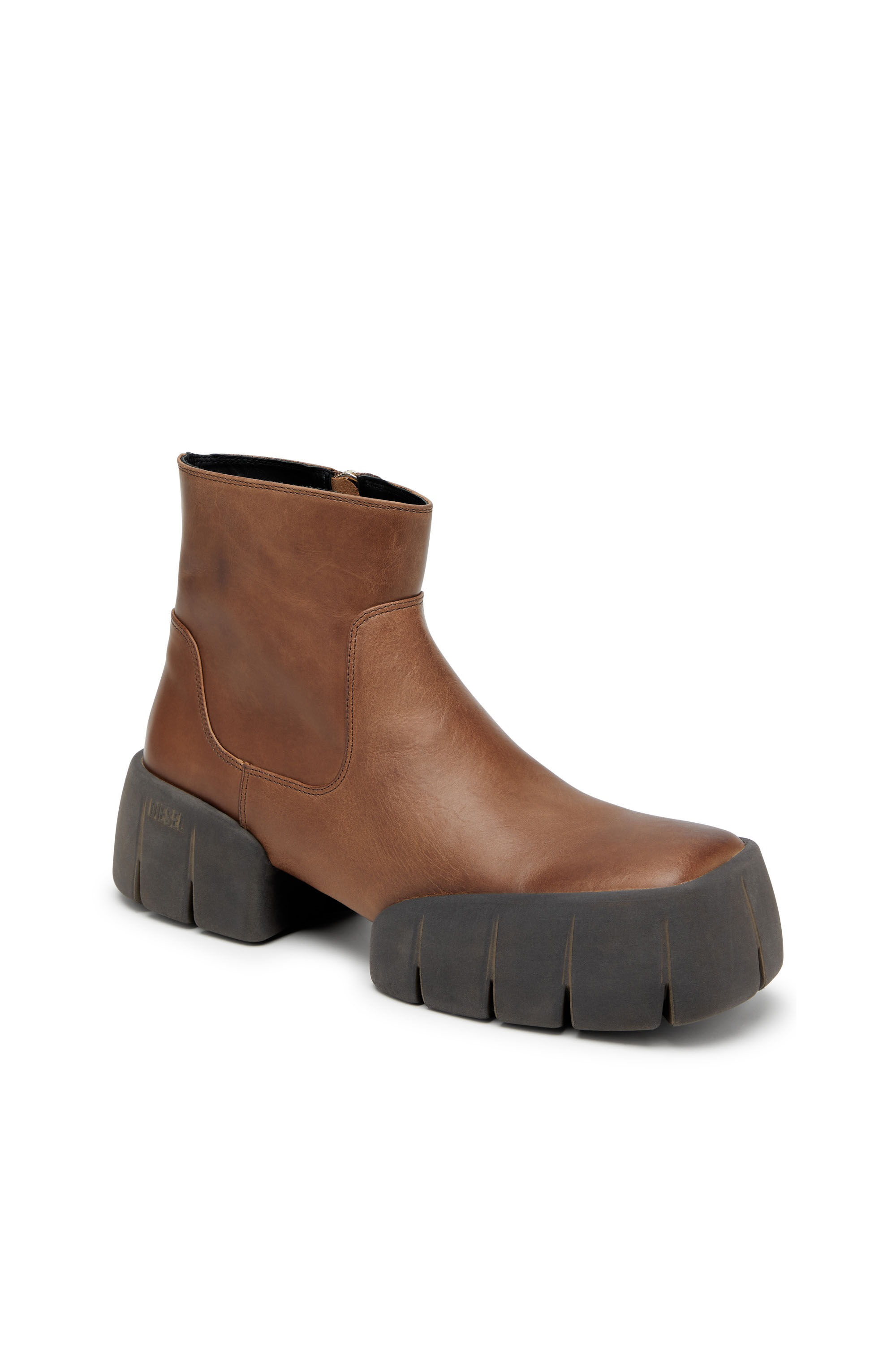 Diesel - D-TEX BT, Male's D-Tex-Oiled leather ankle boots with split sole in ブラウン - 7