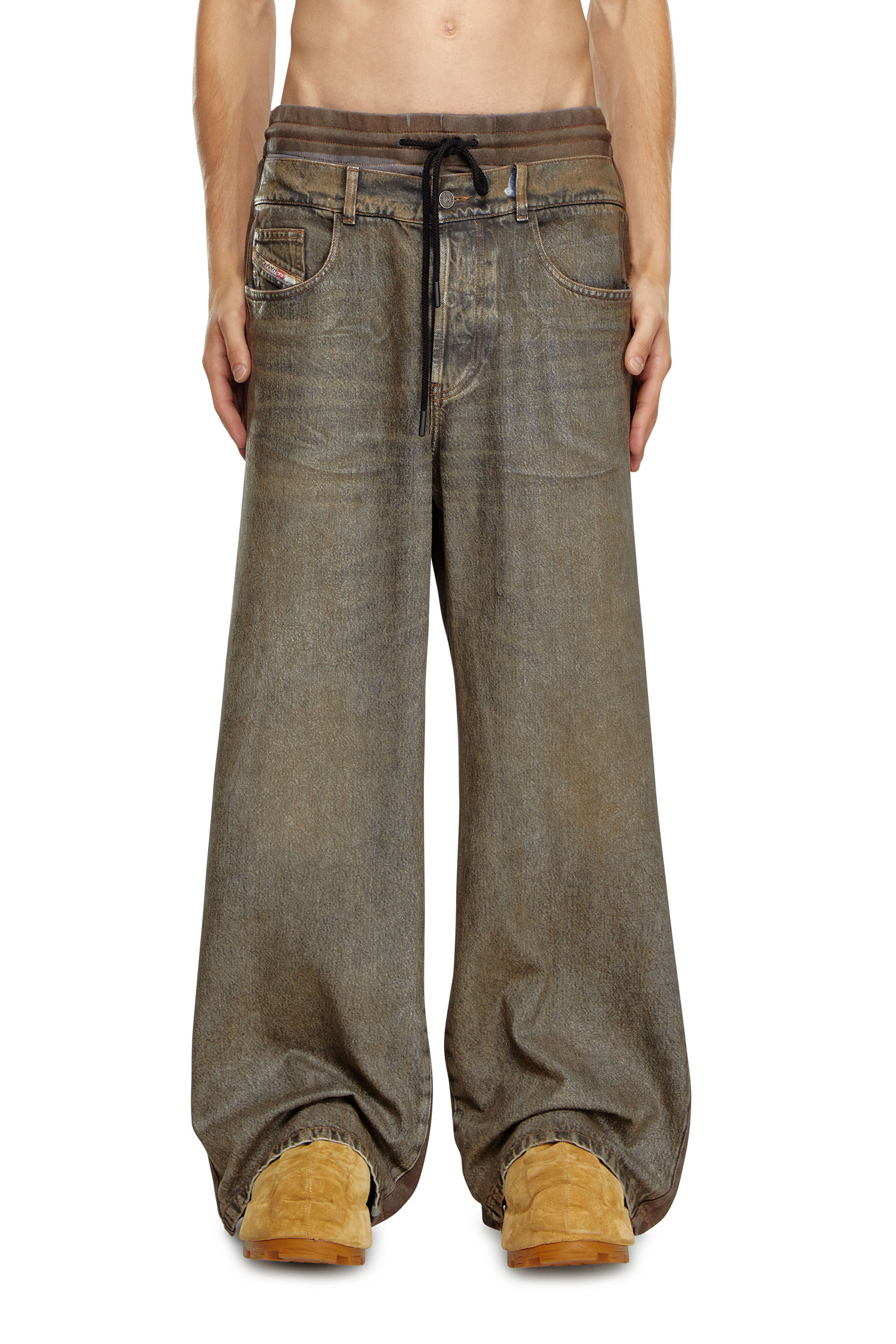Diesel - Male's Relaxed Jeans D-Cali 0CBDM, グリーン/ブルー - 3