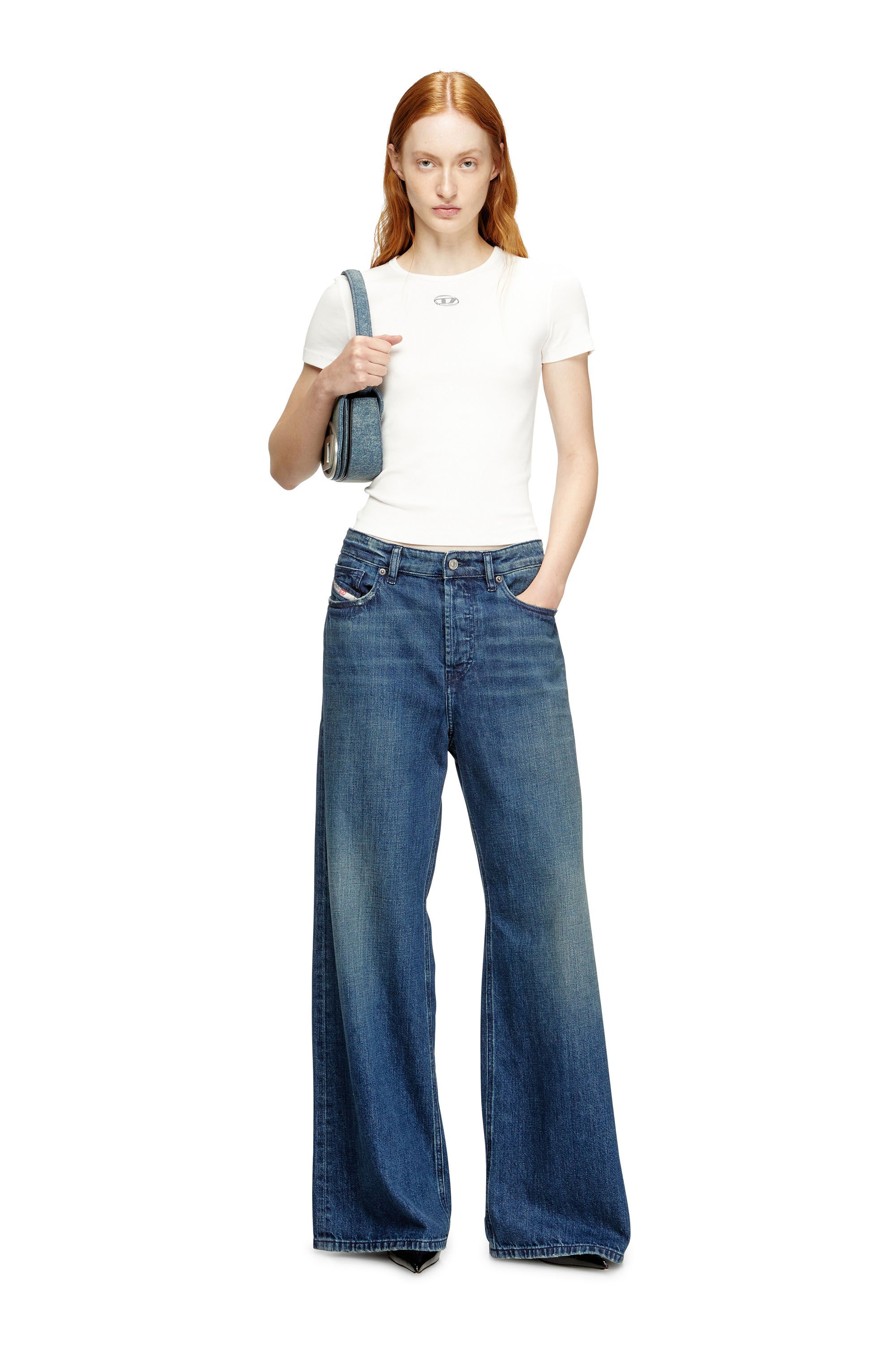 Diesel - T-ELE-LONG-OD, Female's 半袖トップ in ホワイト - 1