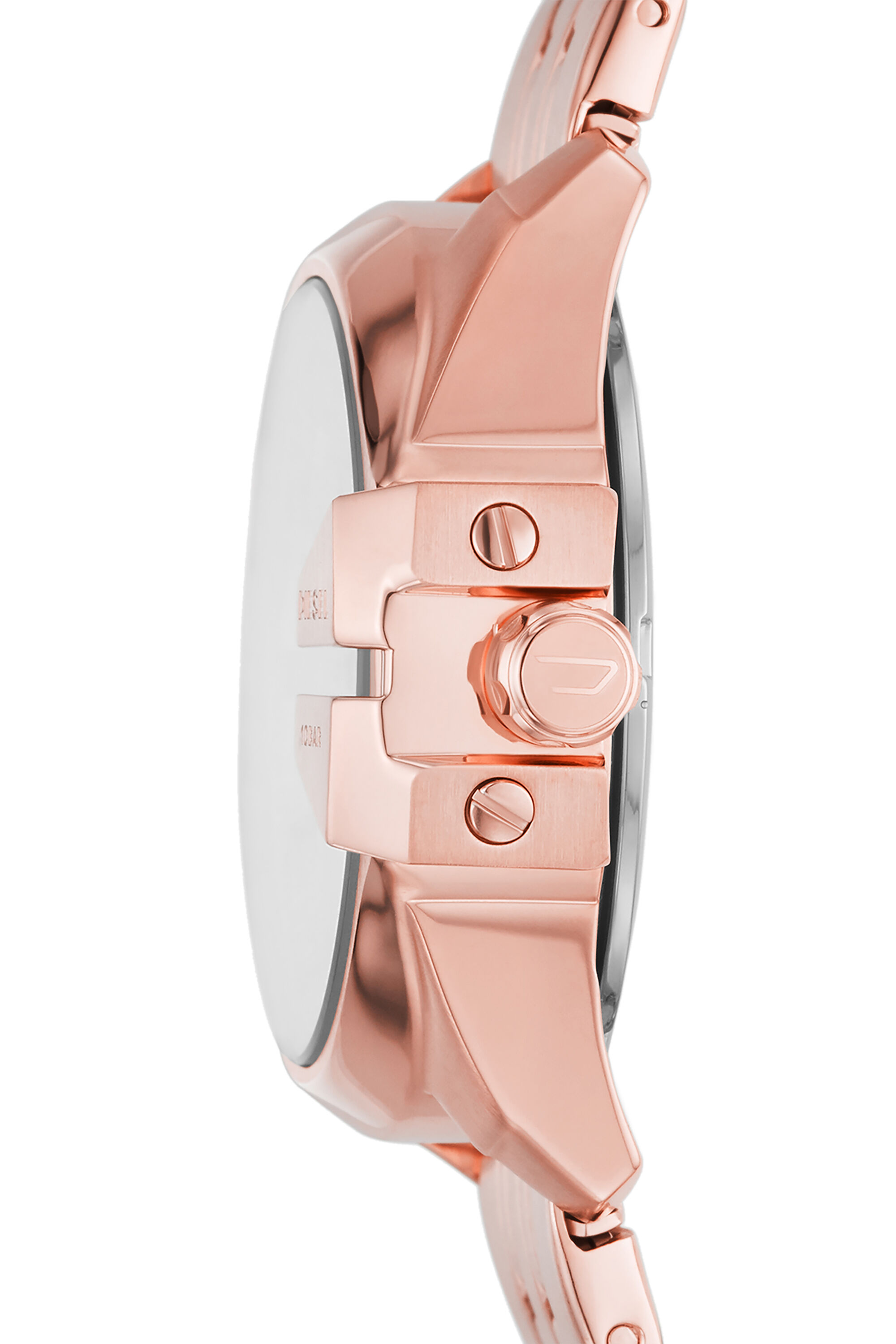 Diesel - DZ5602, Female's Baby Chief three-hand date rose gold-tone stainless steel watch in ピンク / ホワイト - 3