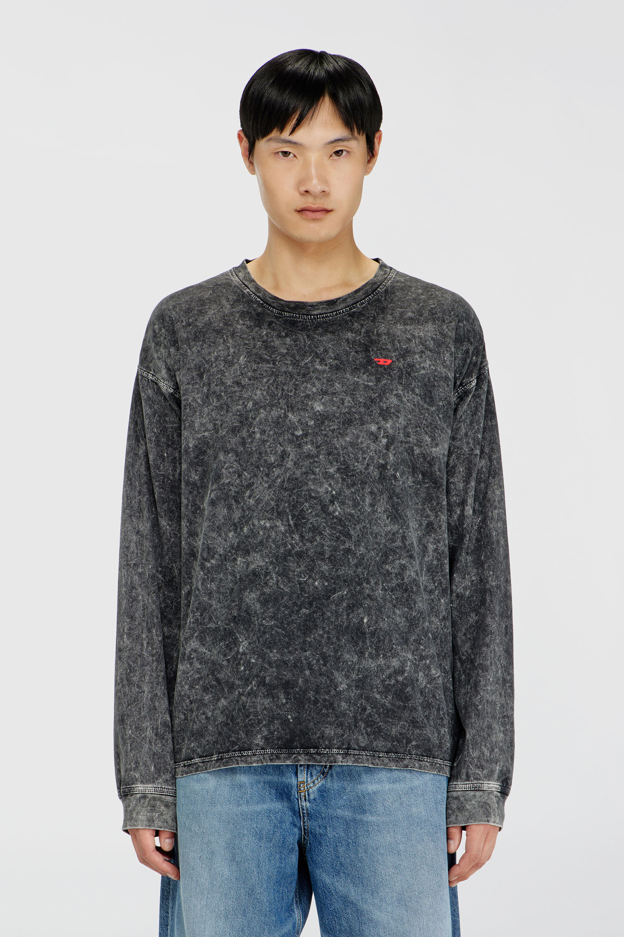 Diesel - T-BOXT-LS-AA5, Male's 長袖Tシャツ in ダークグレー - 3