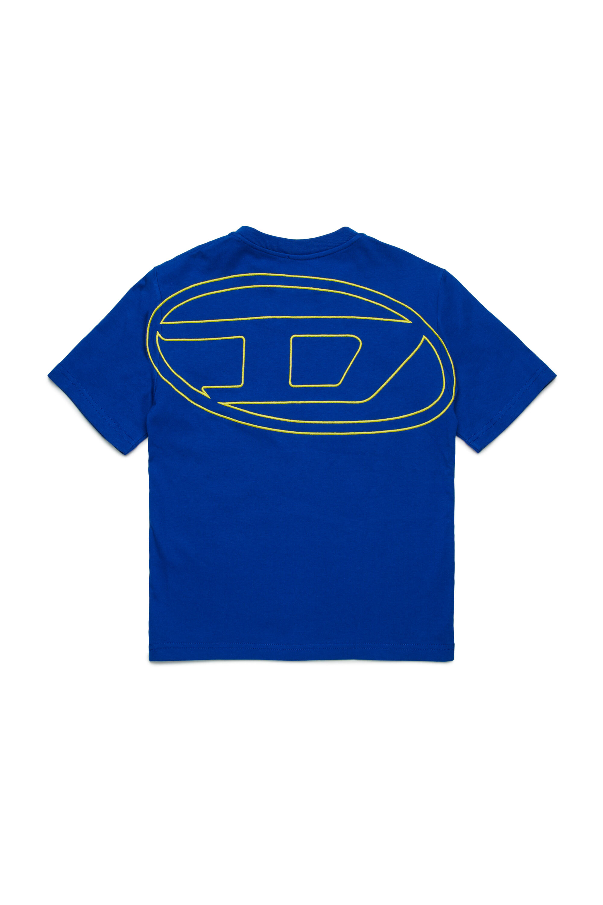 Diesel - TBOGGYMEGOVALD OVER, Male's T-shirt with mega Oval D embroidery in ブルー - 2