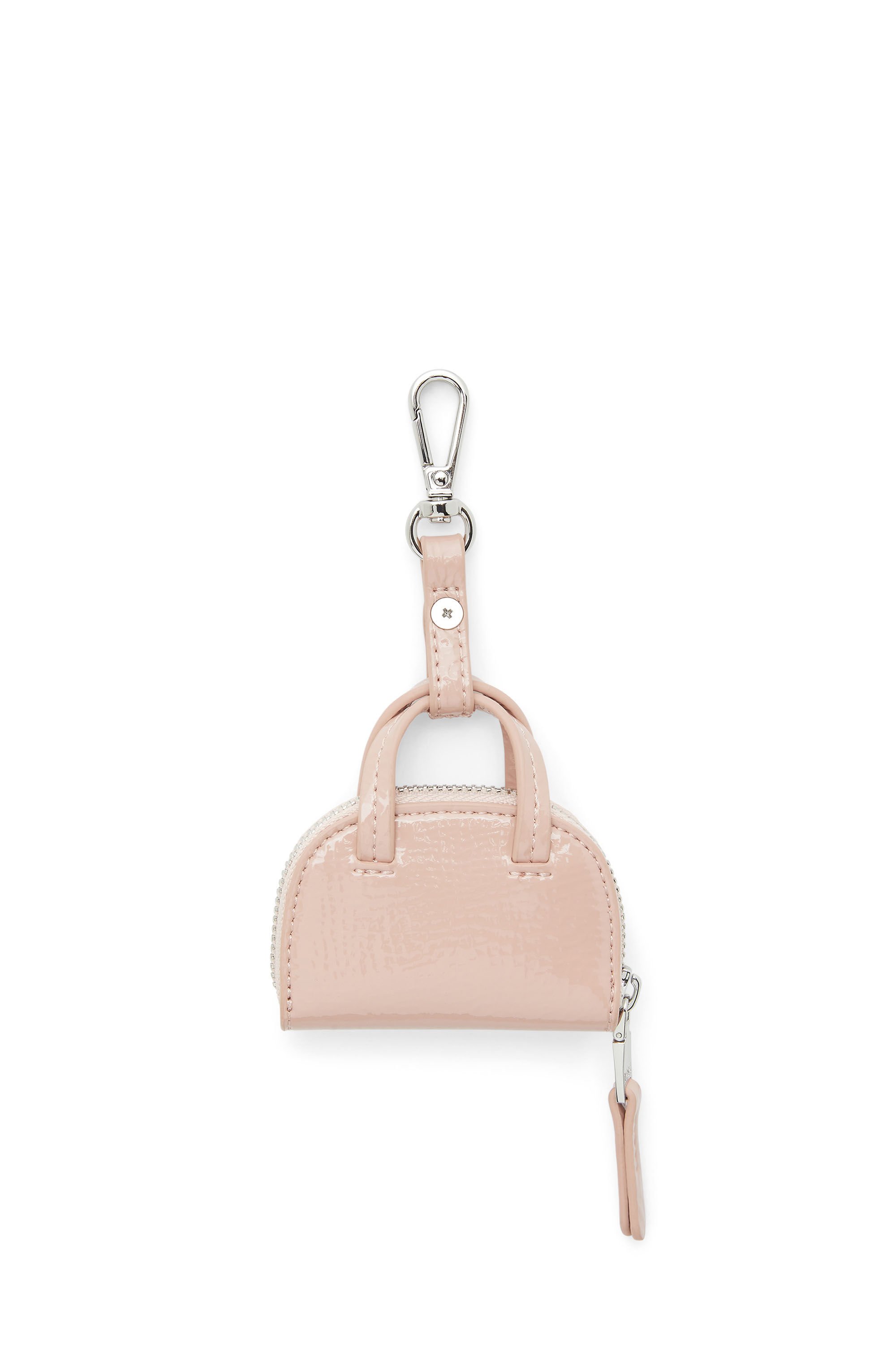 Diesel - 1DR DOME CHARMS, Female's Bag charm in glossy, crinkled naplak in ピンク / ホワイト - 2