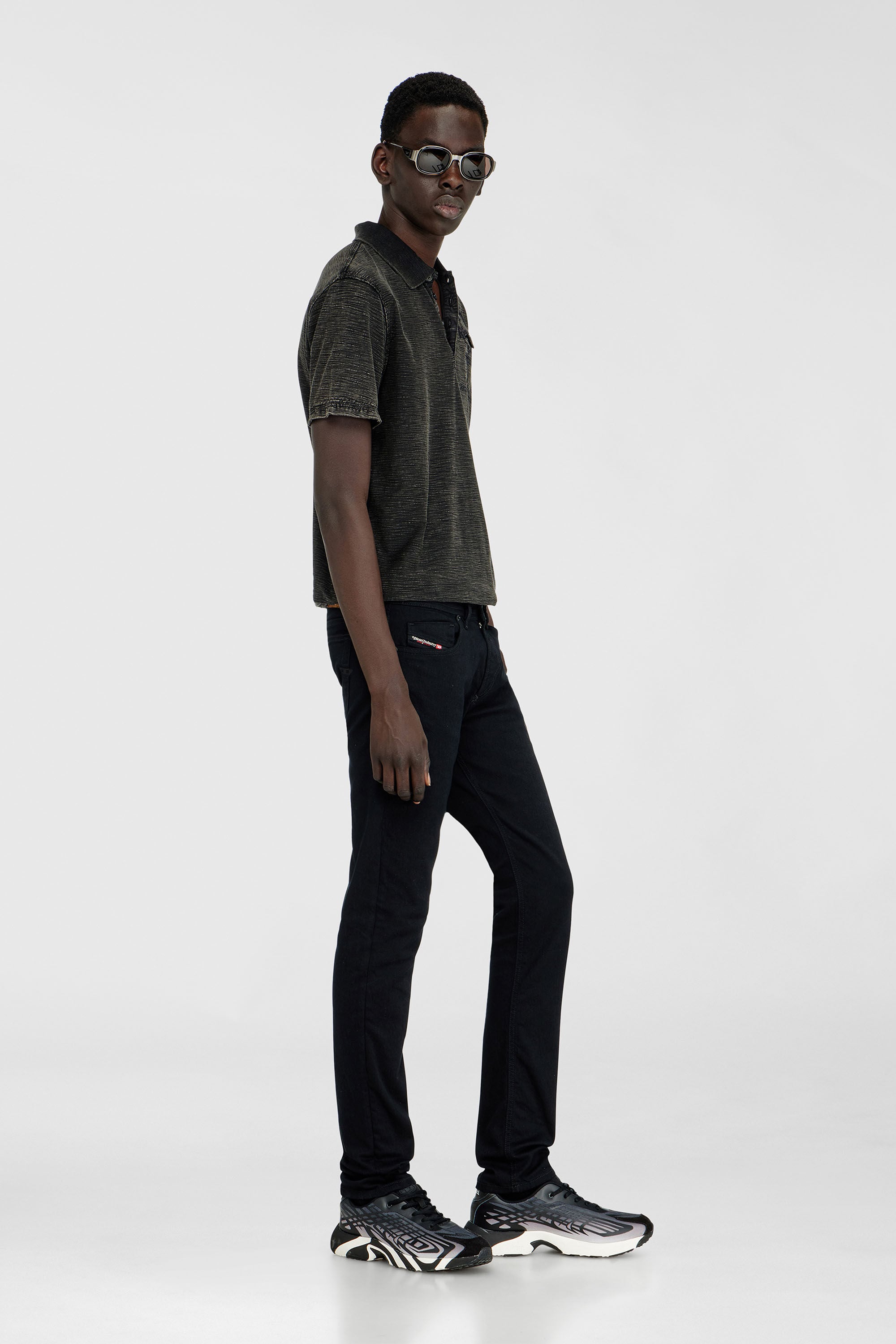 Diesel - Male's Skinny Jeans 1979 Sleenker 09C51, ブラック/ダークグレー - 2