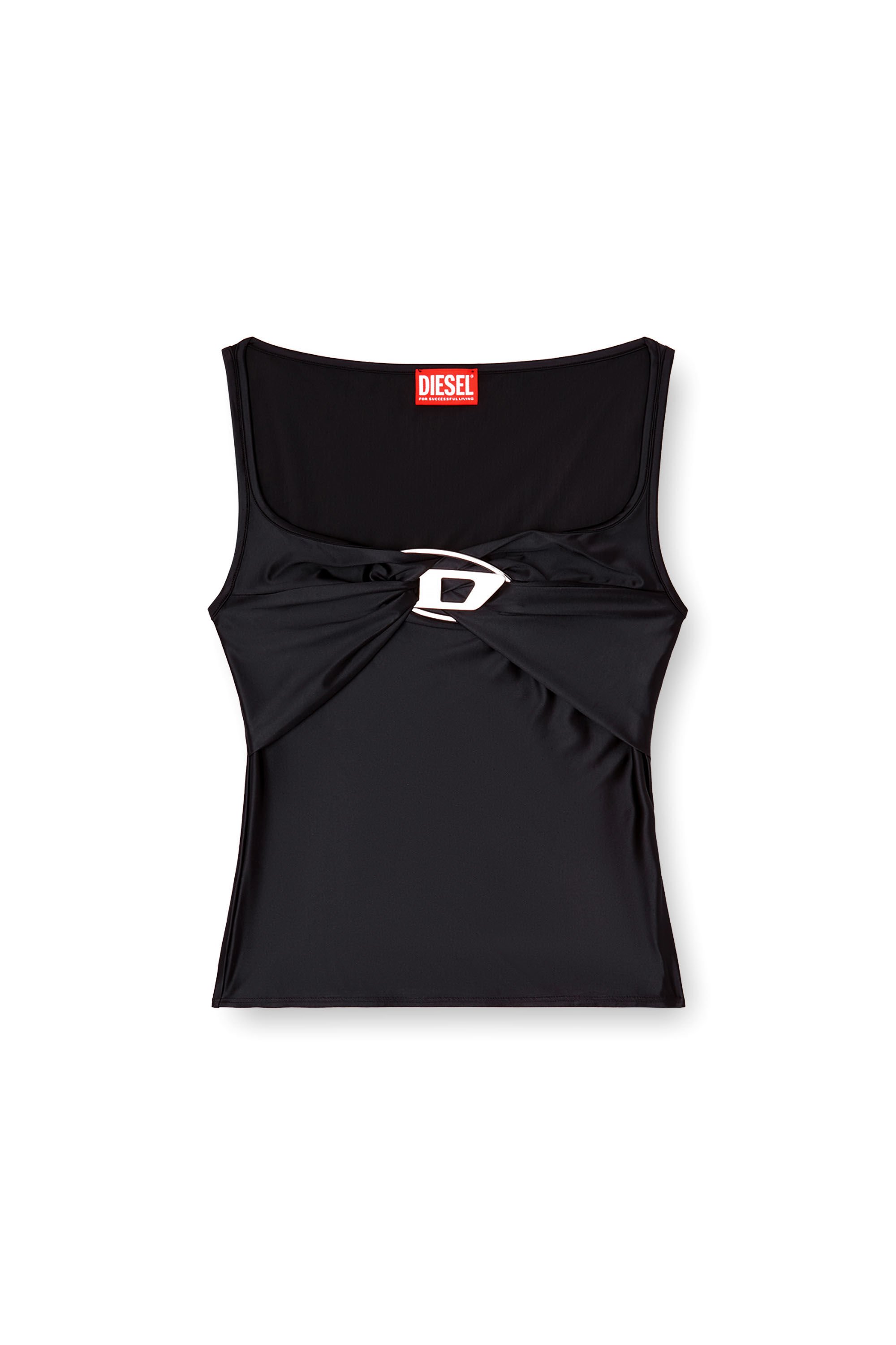 Diesel - T-AMAI, Female's スリーブレストップ in ブラック - 2