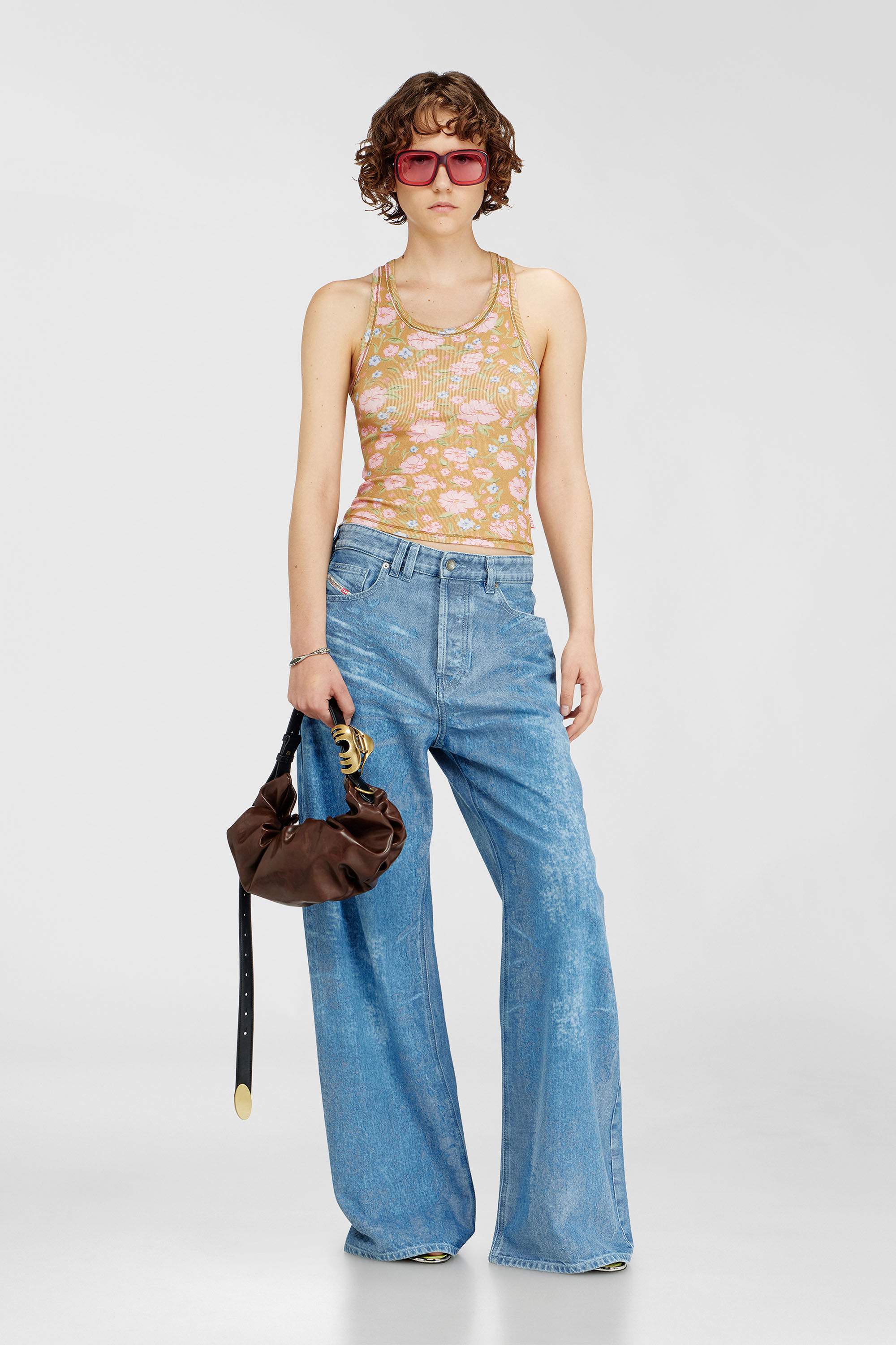 Diesel - GRAB-D HOBO S, Female's ホーボーバッグ S in ダークブラウン - 1