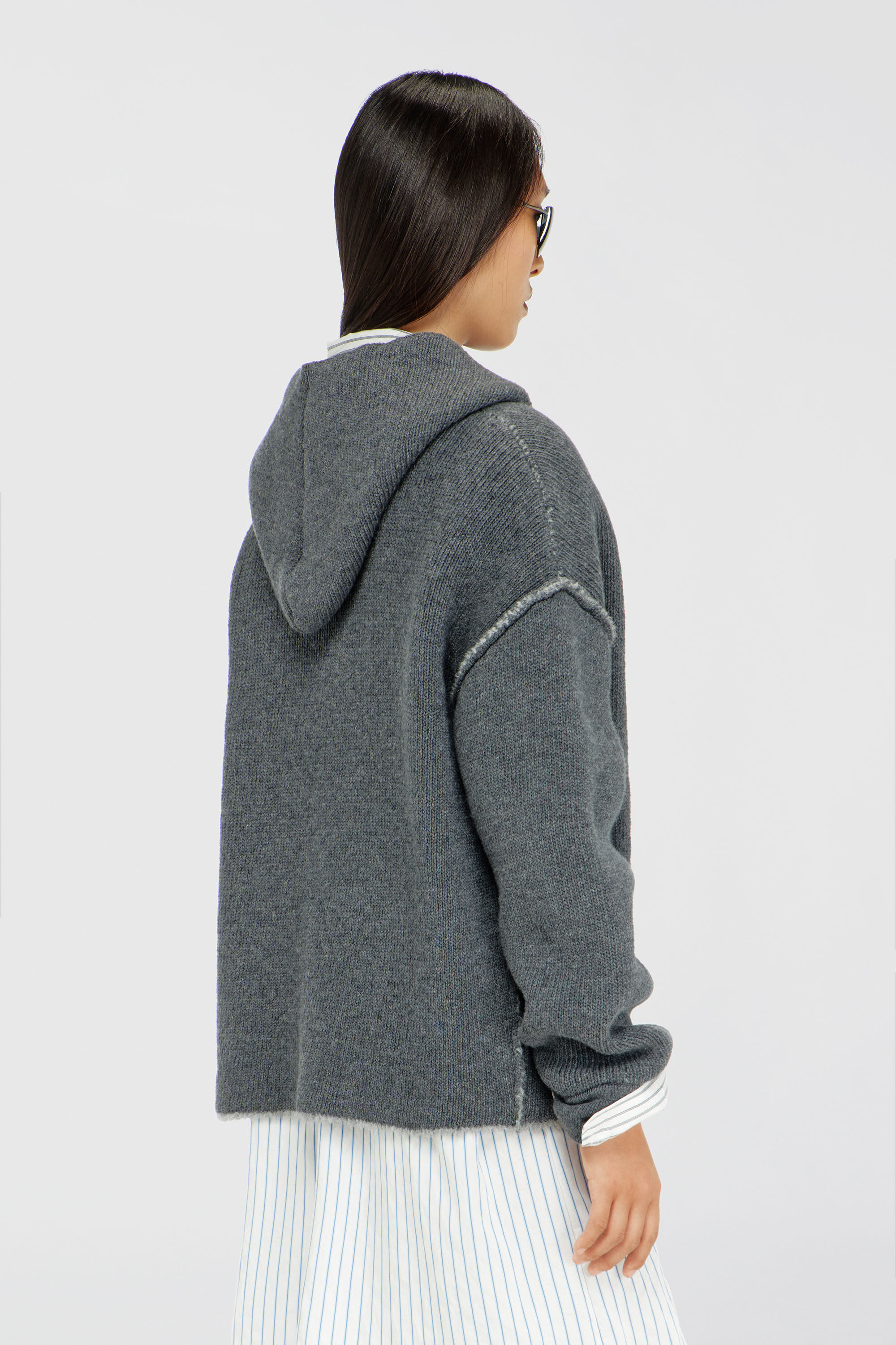 Diesel - M-BOUBLE, Female's ジップアップカーディガン in グレー - 5