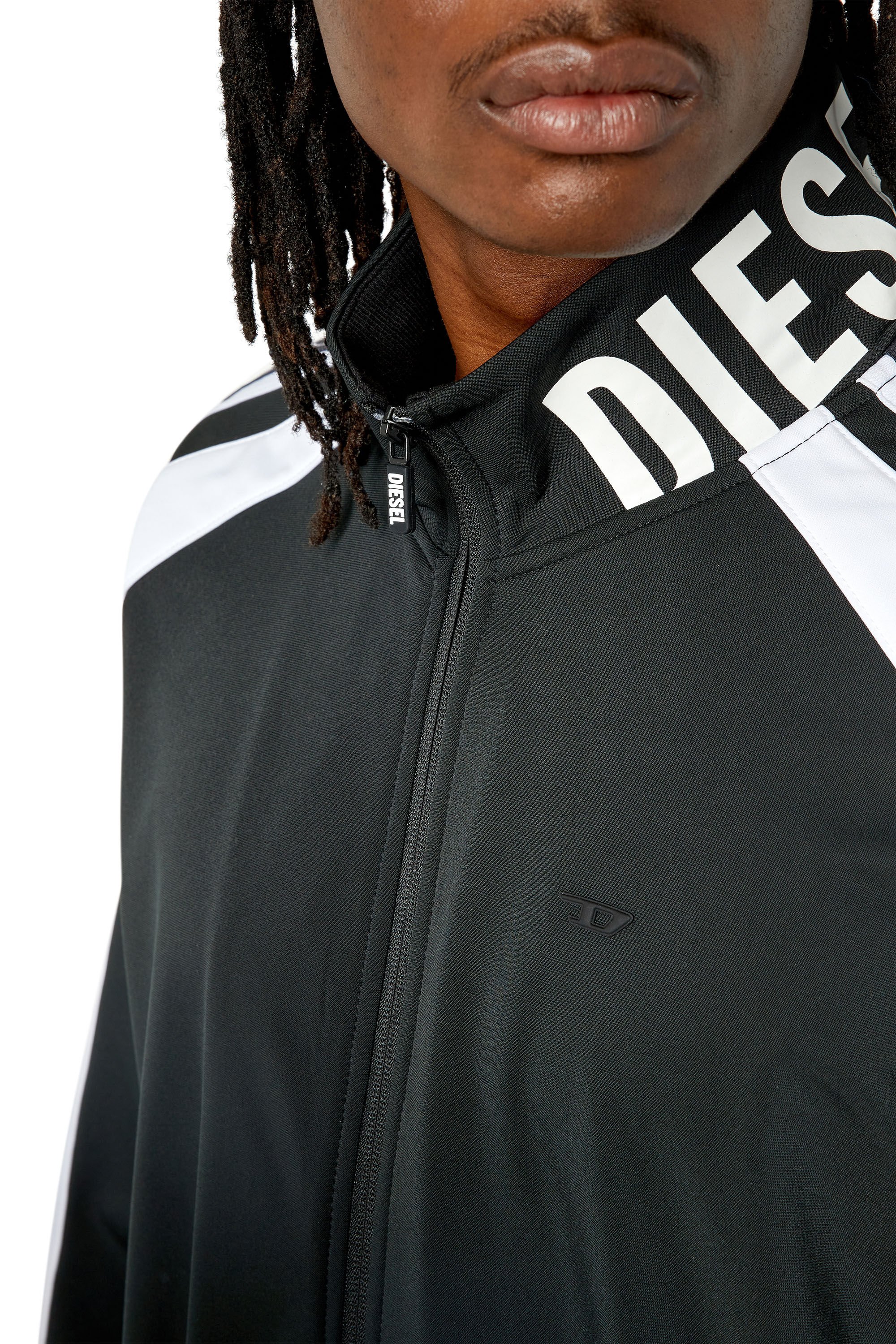 Diesel - AMST-ETHEL-HT13, Male's トラックジャケット DIESEL SPORT in ブラック - 4