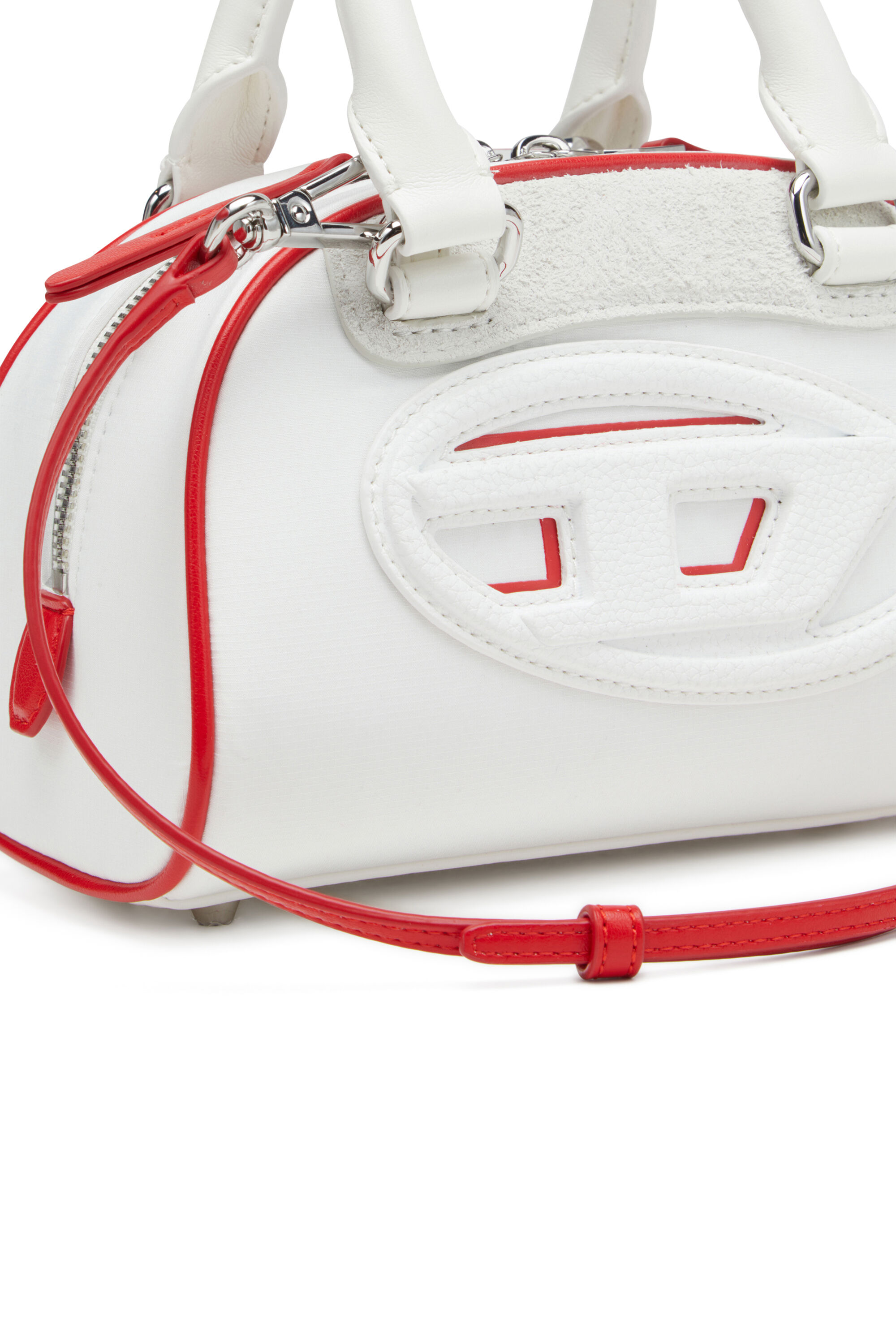 Diesel - 1DR DOME CROSSBODY, Female's Colour-block mini bowling bag in ホワイト - 6