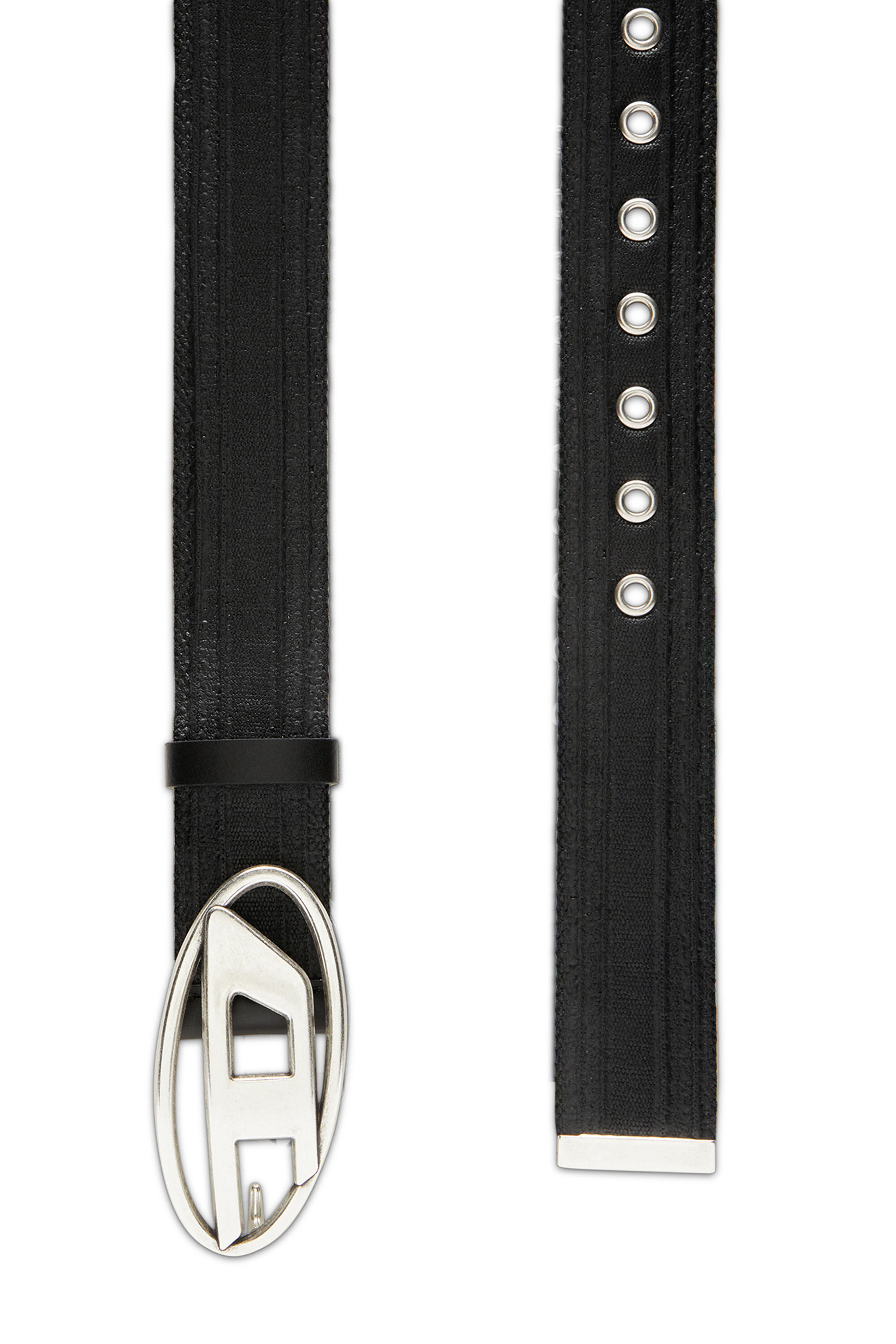 Diesel - B-1DR TAPE, Male's Tape belt in waxed cotton in ブラック - 2