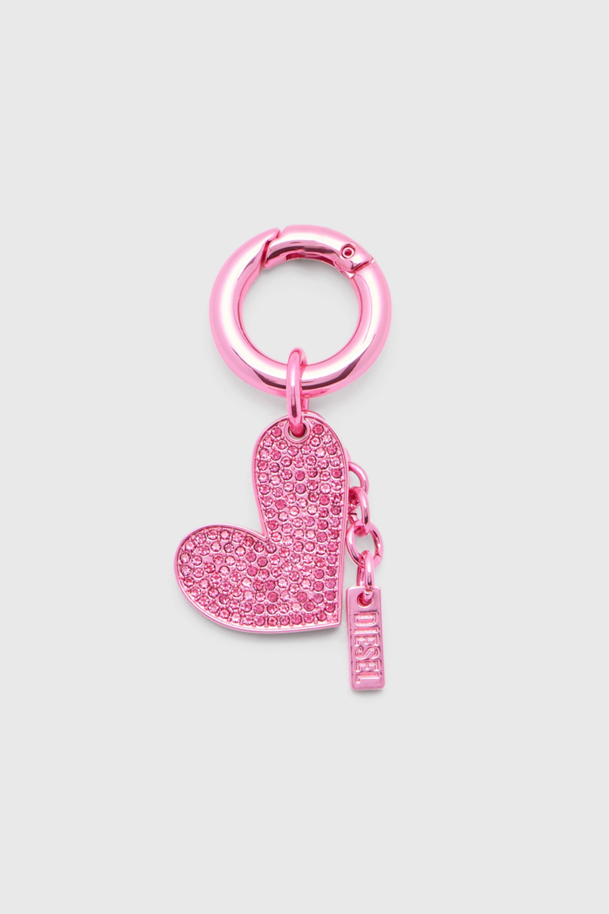 CHARM-HEART Metal heart charm with rhinestones｜ピンク｜ウィメンズ