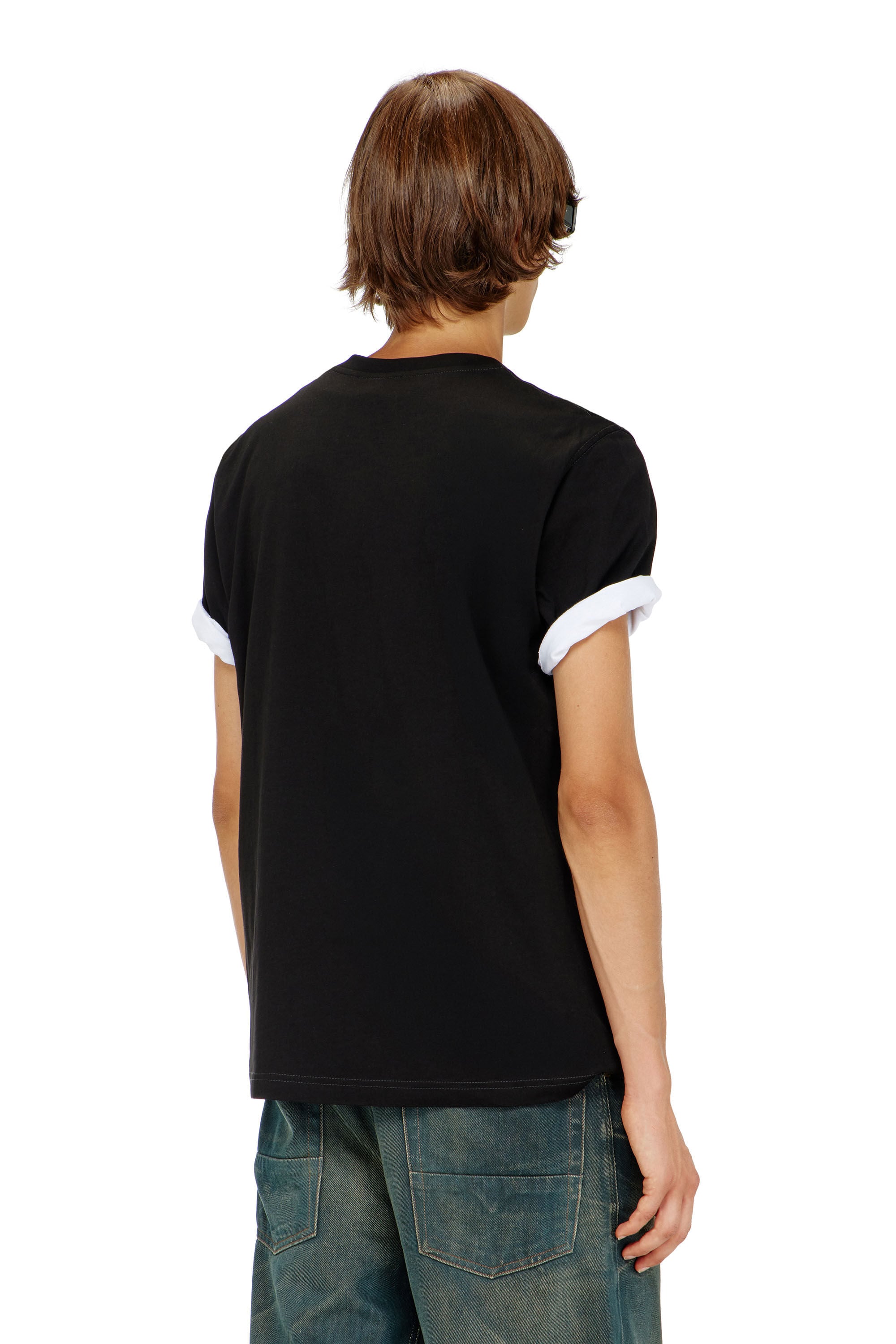 Diesel - T-ADJUST-V8, Male's Tシャツ in ブラック - 4