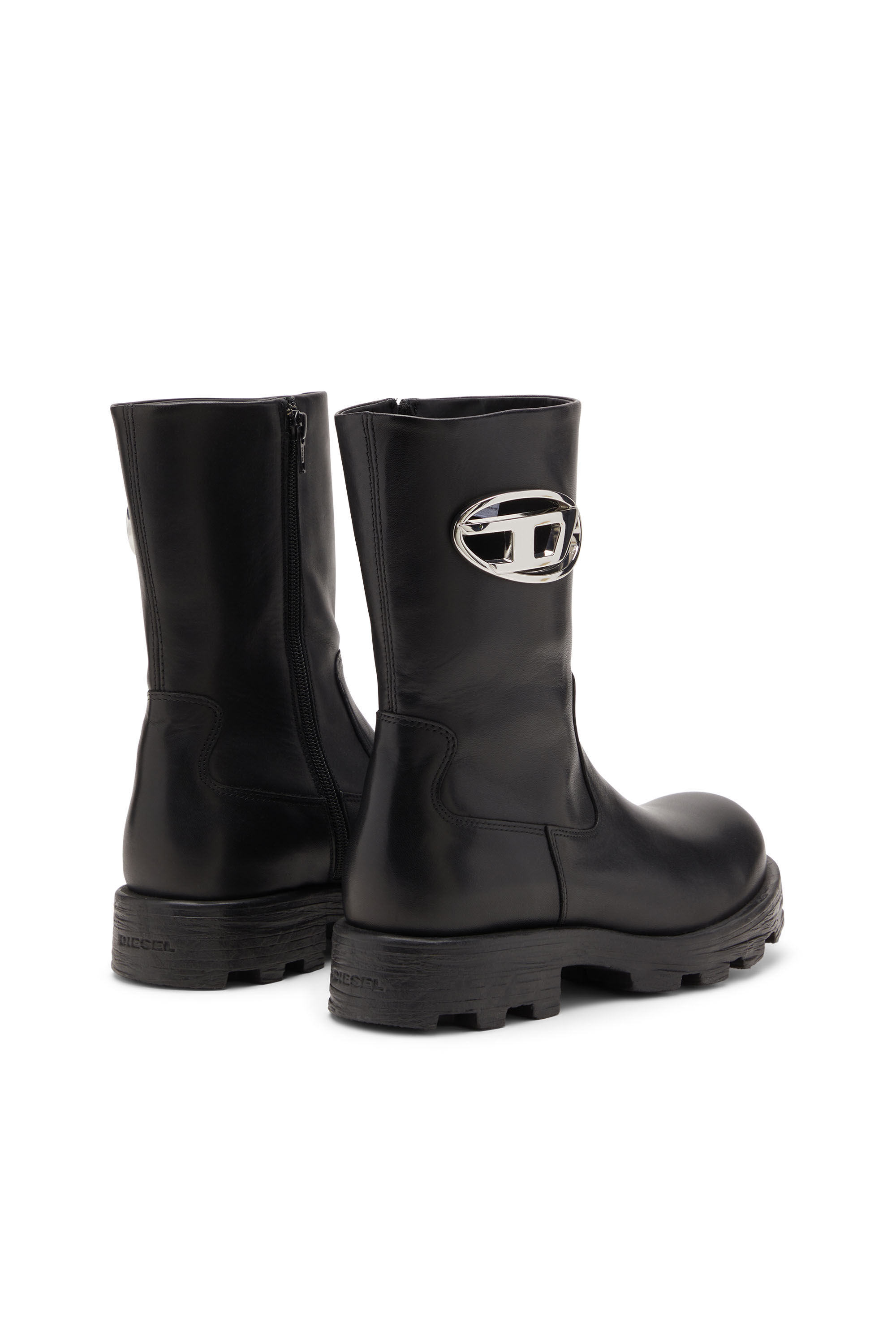 Diesel - D-HAMMER BKR D W, Female's D-Hammer-Biker boots in shiny leather in null - 3