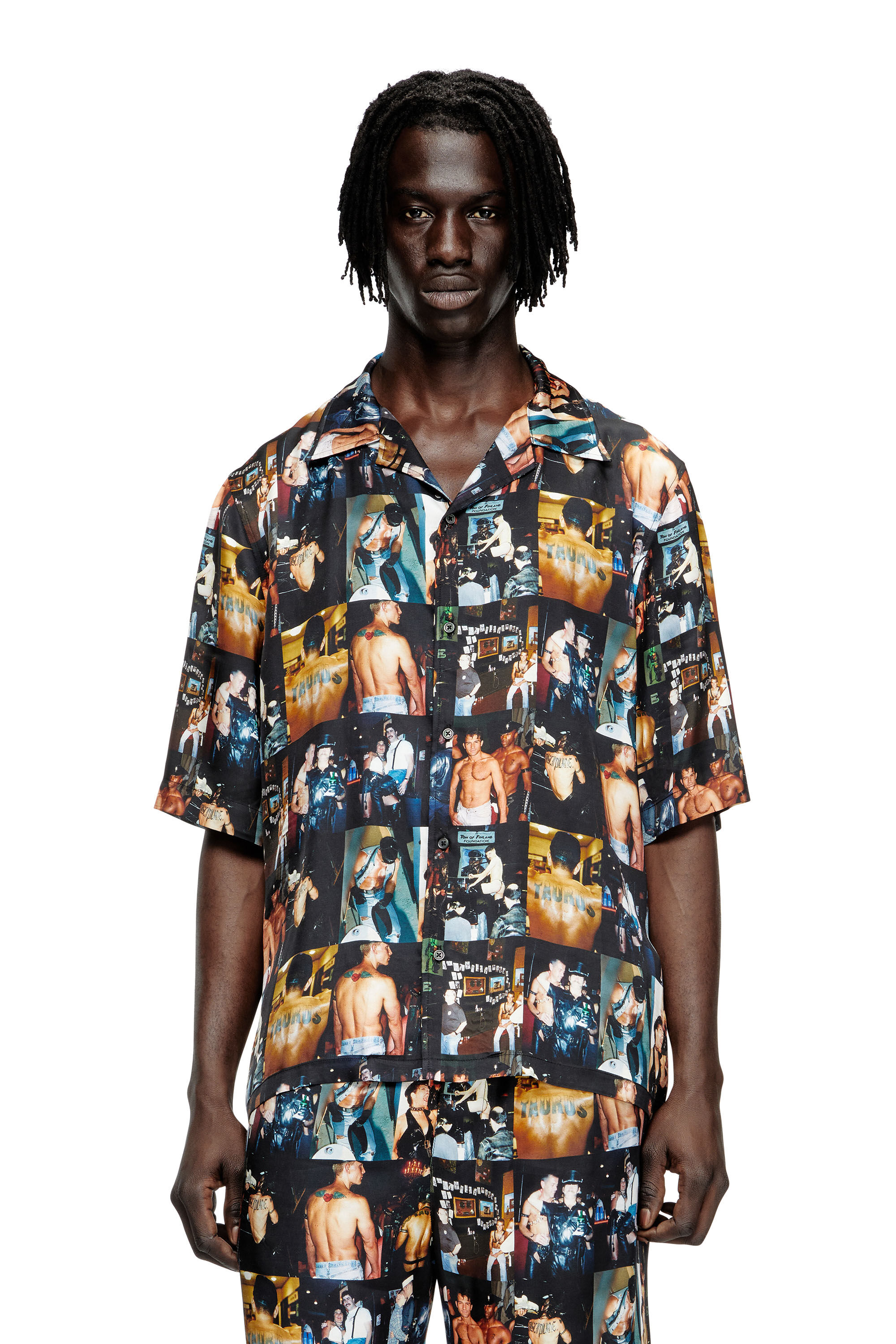 Diesel - PR-S-MEC-TOM25, Unisex's Bowling shirt with graphic prints in ブラック - 3