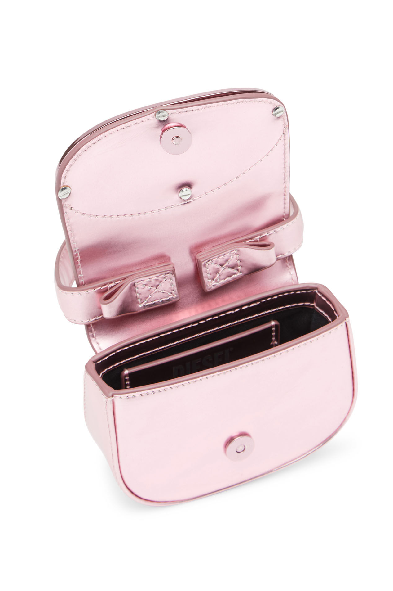 Diesel - 1DR-XS-S, Female's カウレザーショルダーバッグXS in ピンク / ホワイト - 5
