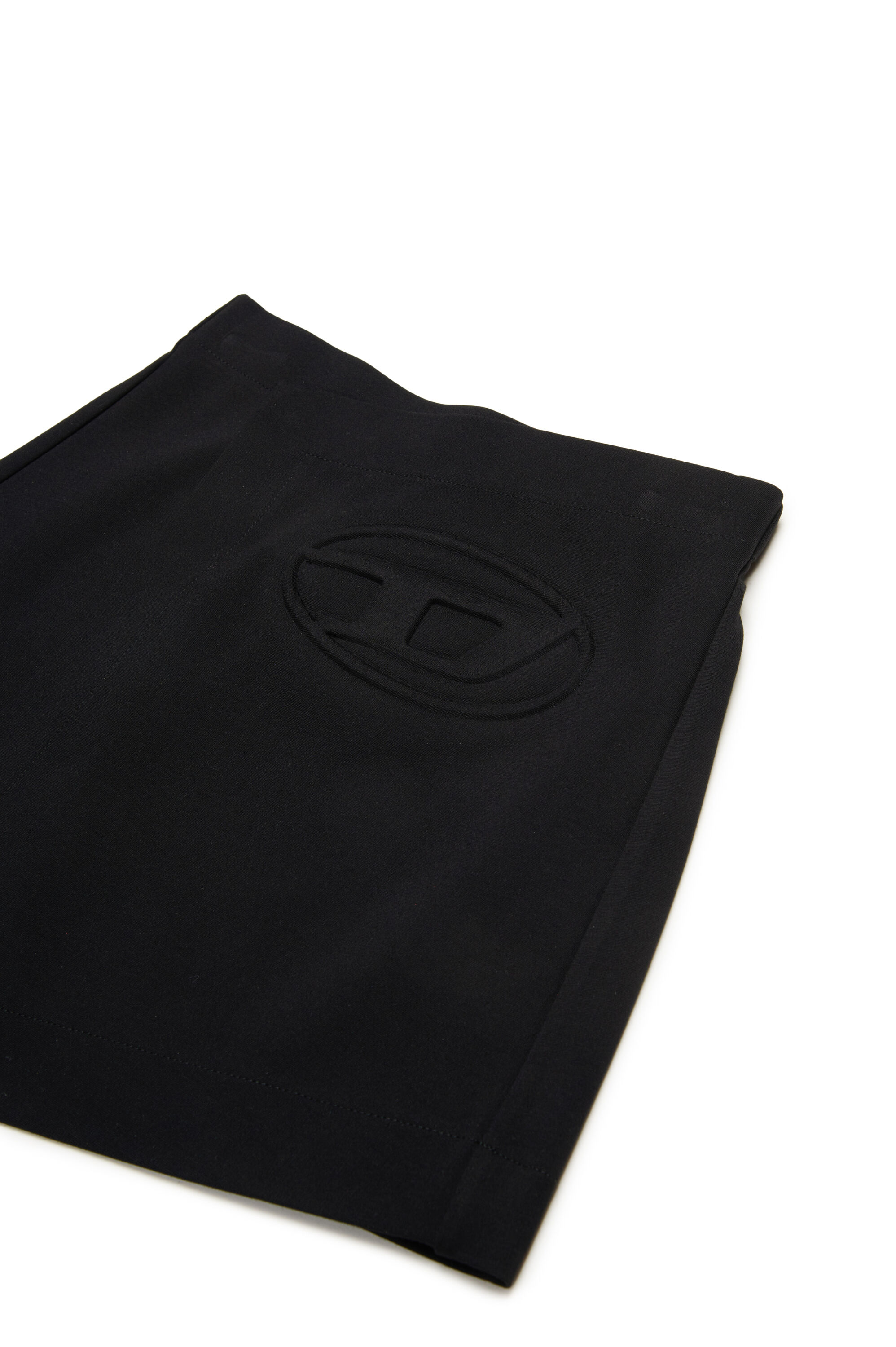 Diesel - GILSY, Female's Mini wrap skirt with embossed Oval D logo in ブラック - 3