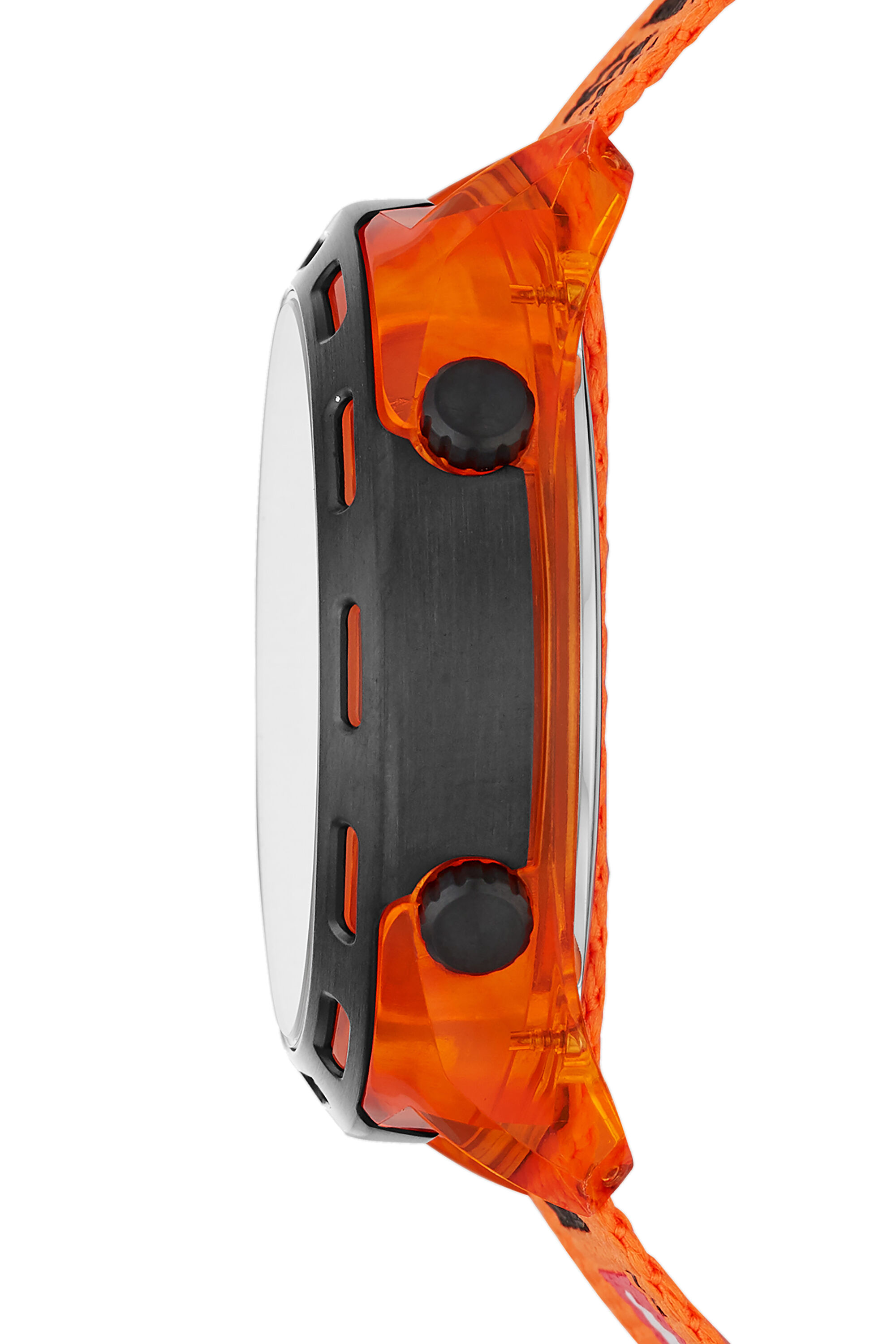 Diesel - DZ1896, Male's Crusher digital orange nylon watch in 蛍光オレンジ - 2