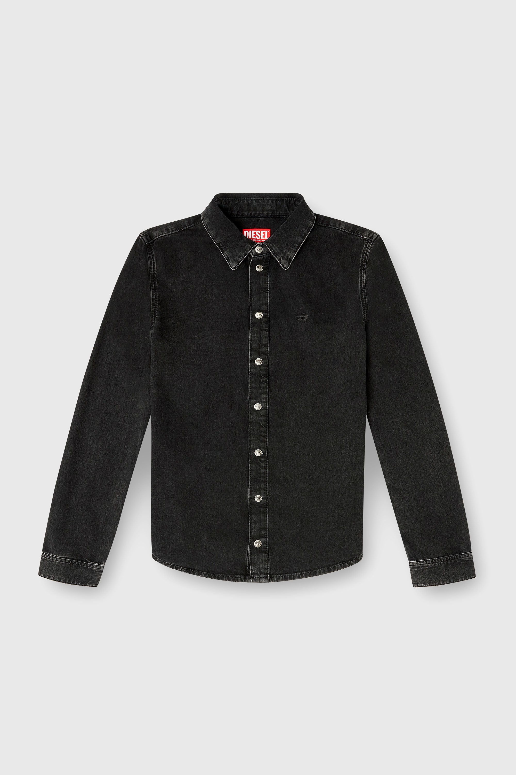 Diesel - DE-EAZY, Female's Denim shirt with contrasting stitching in ブラック - 2
