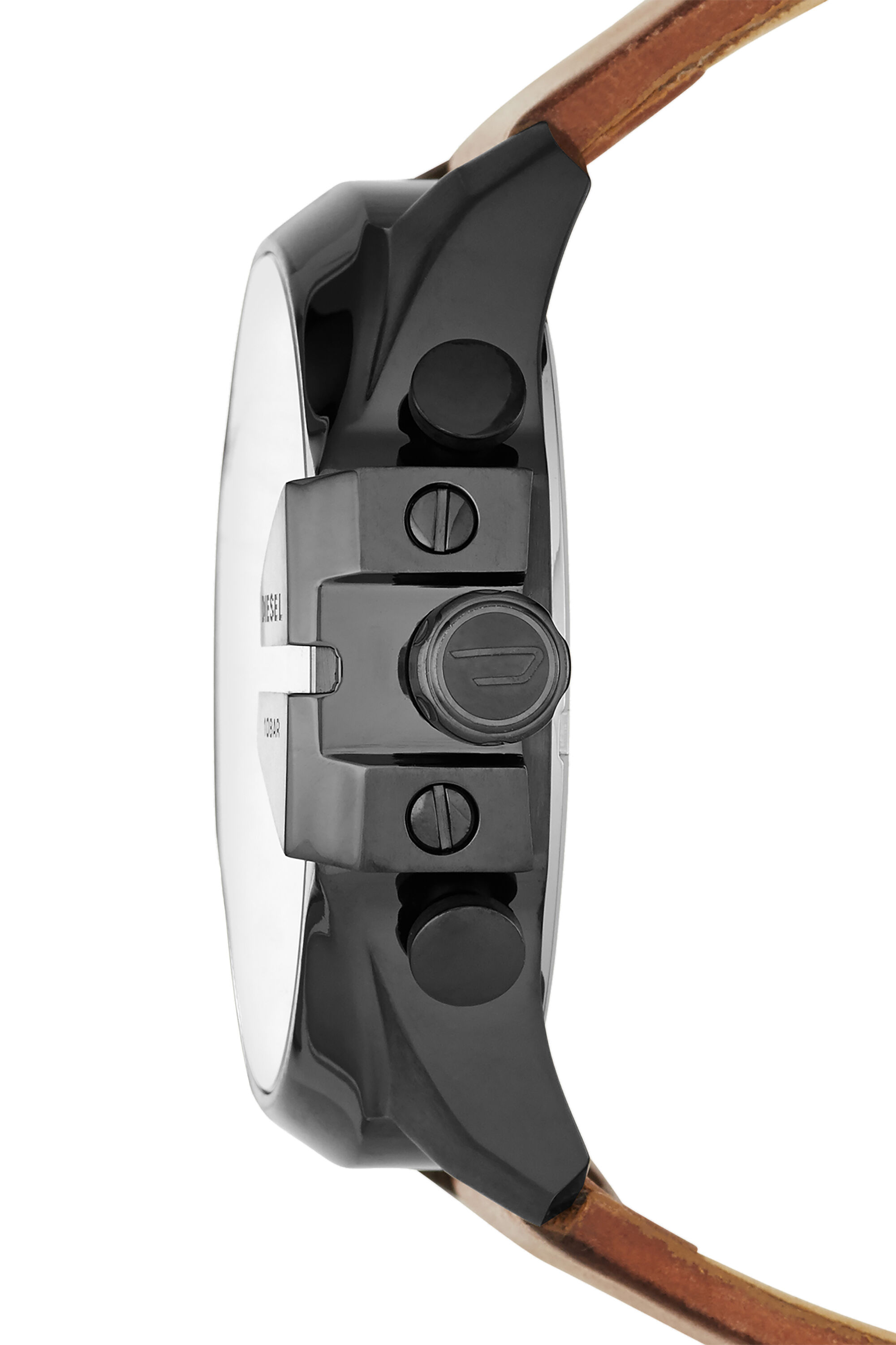 Diesel - DZ4343 MEGA CHIEF, Male's Mega Chief brown leather watch in ブラウン - 2