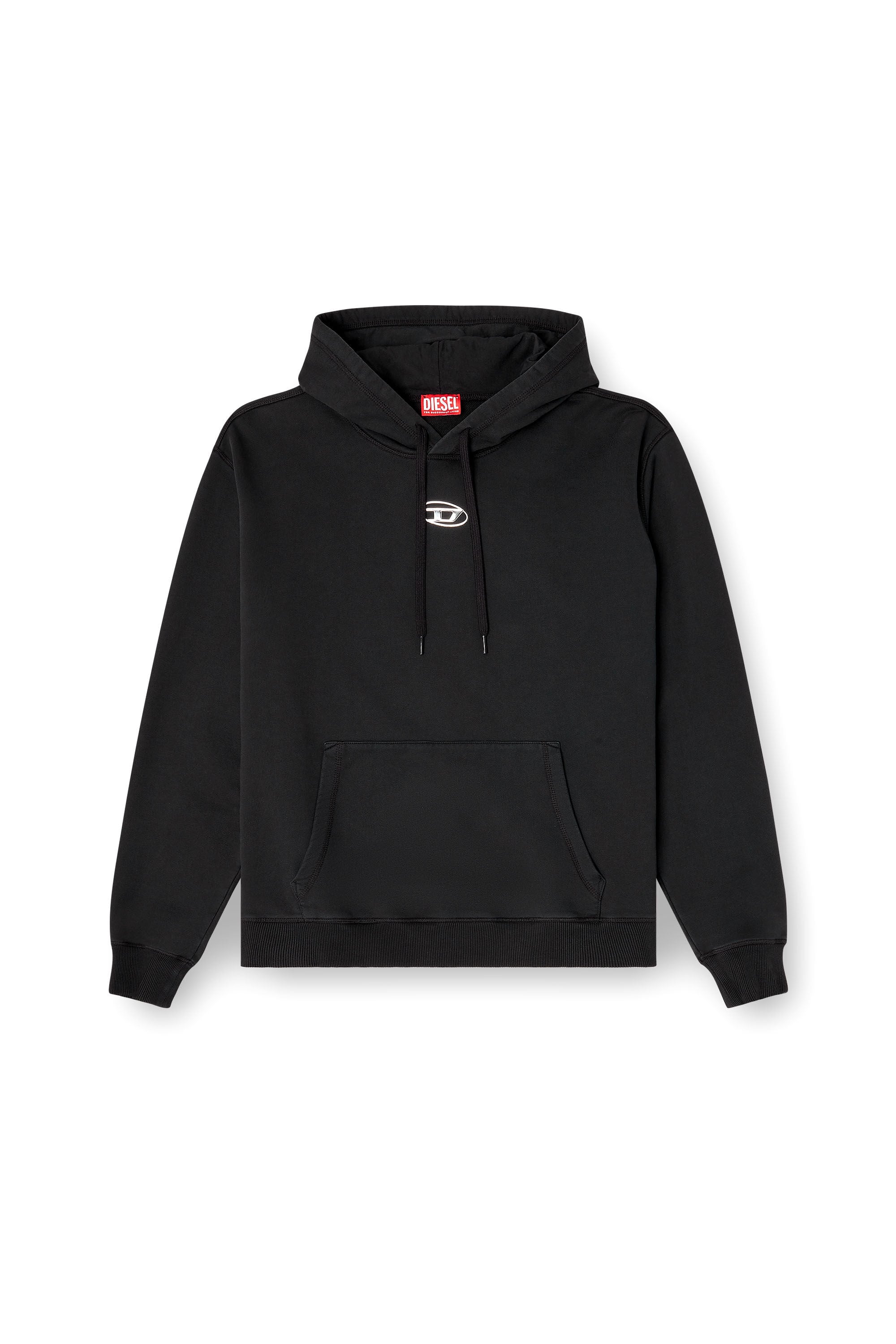 S-NORM-HOOD-IOD プルオーバーパーカー｜ブラック｜メンズ｜DIESEL