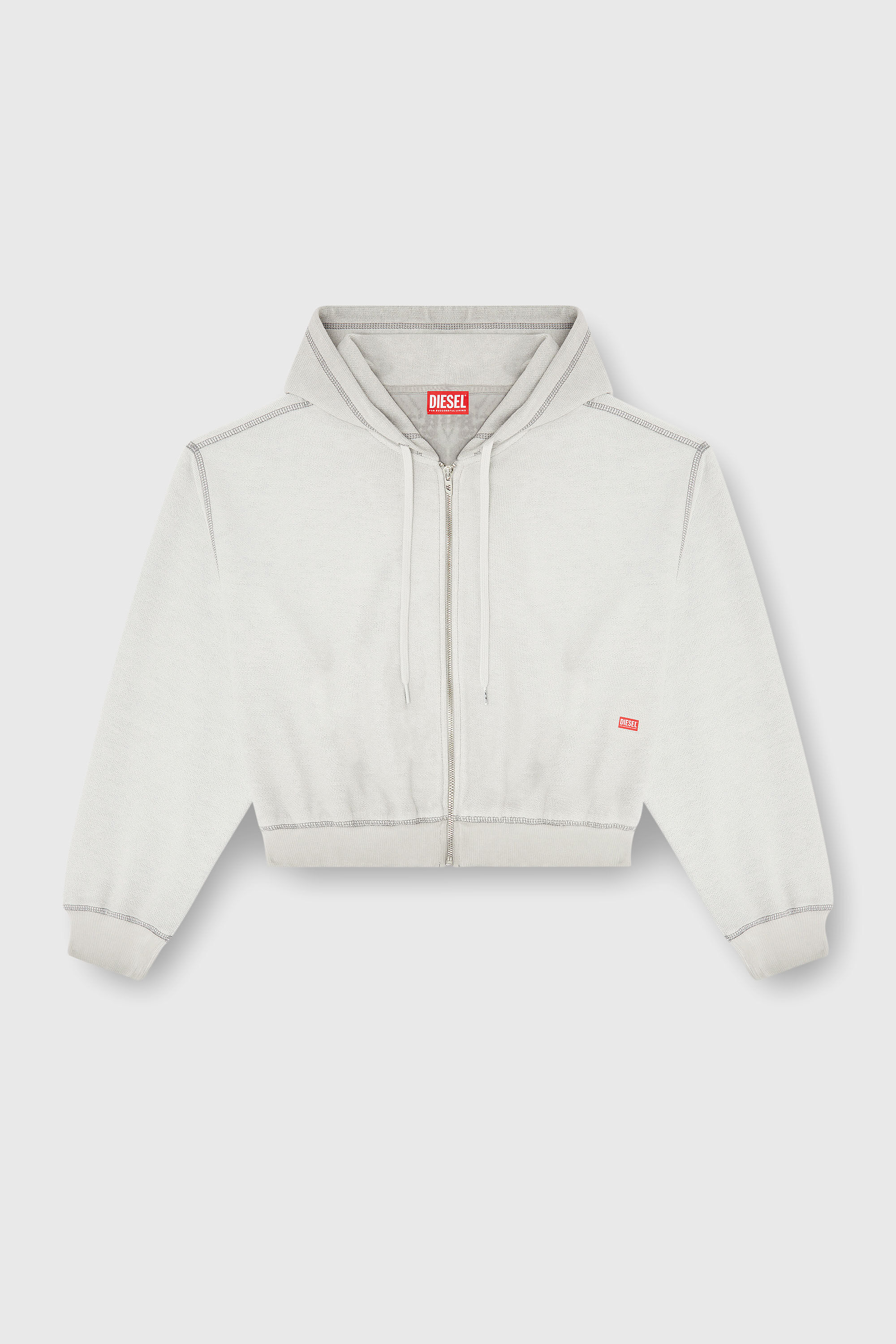Diesel - F-SUNNY-HOOD-ZIP, Female's ジップアップパーカー in ライトグレー - 2