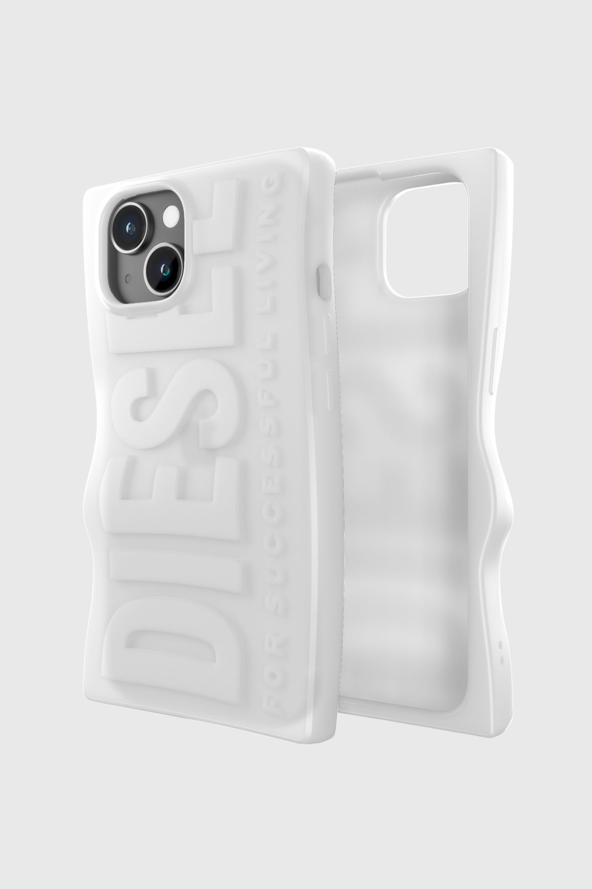 Diesel - 54123 MOULDED CASE, Unisex's iPhone 15 シリコンケース in ホワイト - 1