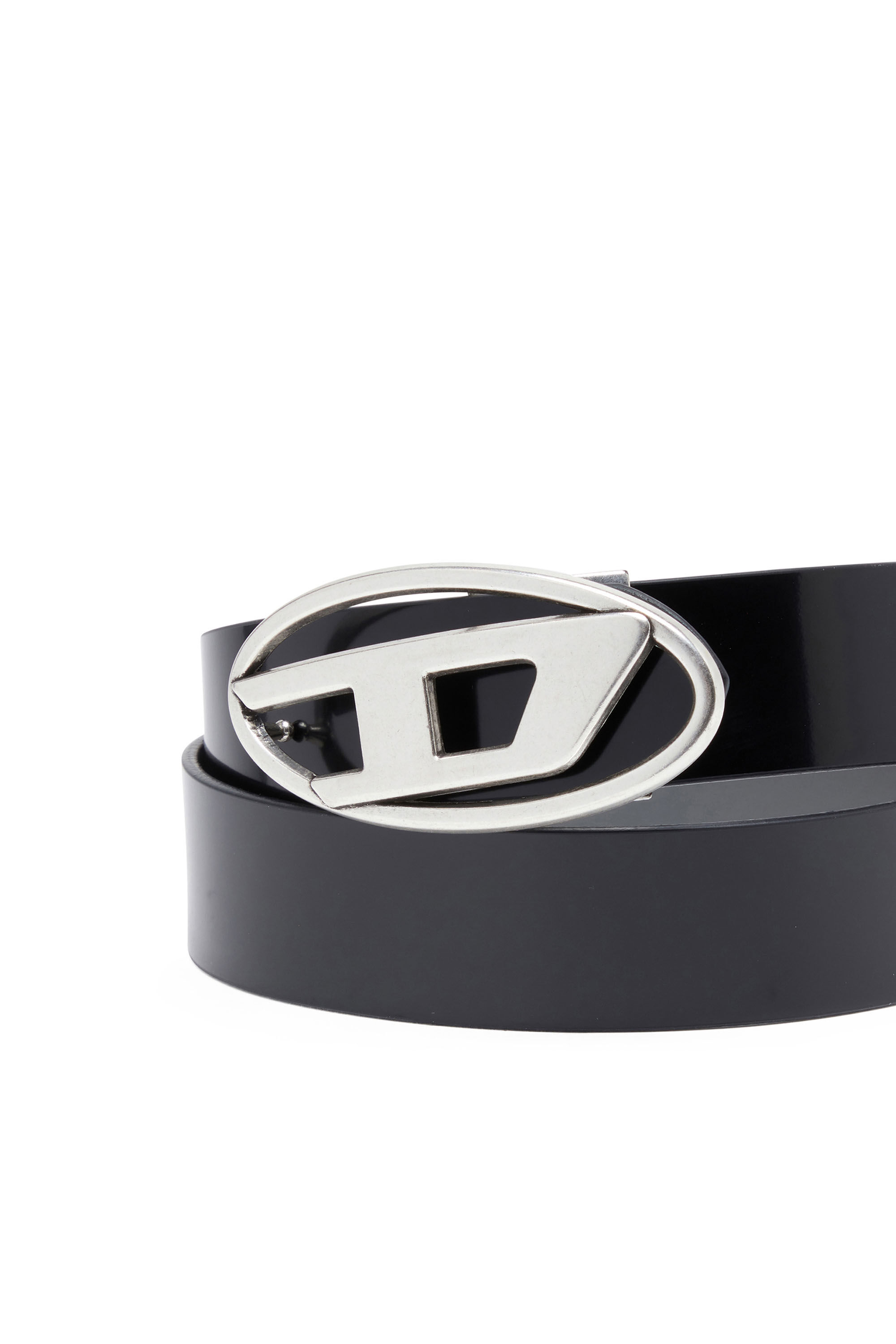 Diesel - B-1DR REV II, Male's Reversible belt in matte and shiny leather in ブラック - 3