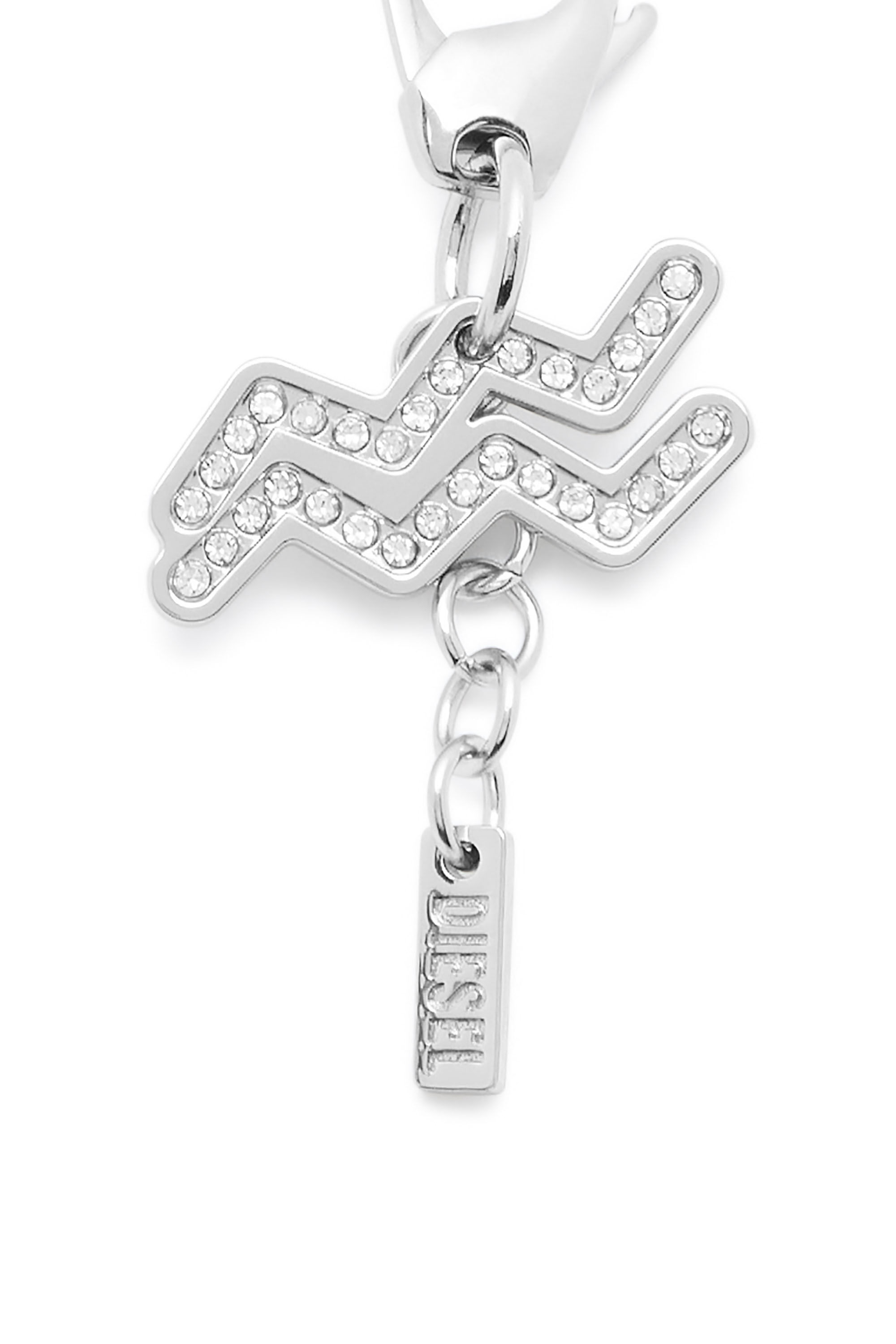 Diesel - CHARM ACQUARIUS, Unisex's Metal Aquarius charm with rhinestones in シルバー - 2