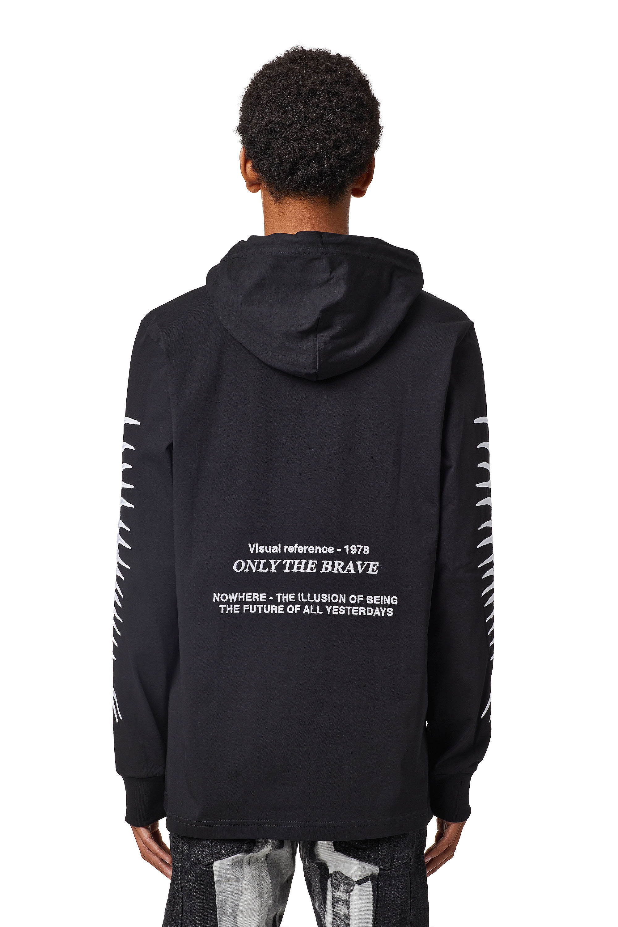 Diesel - T-JUST-LS-HOOD-A6, ブラック - Image 5