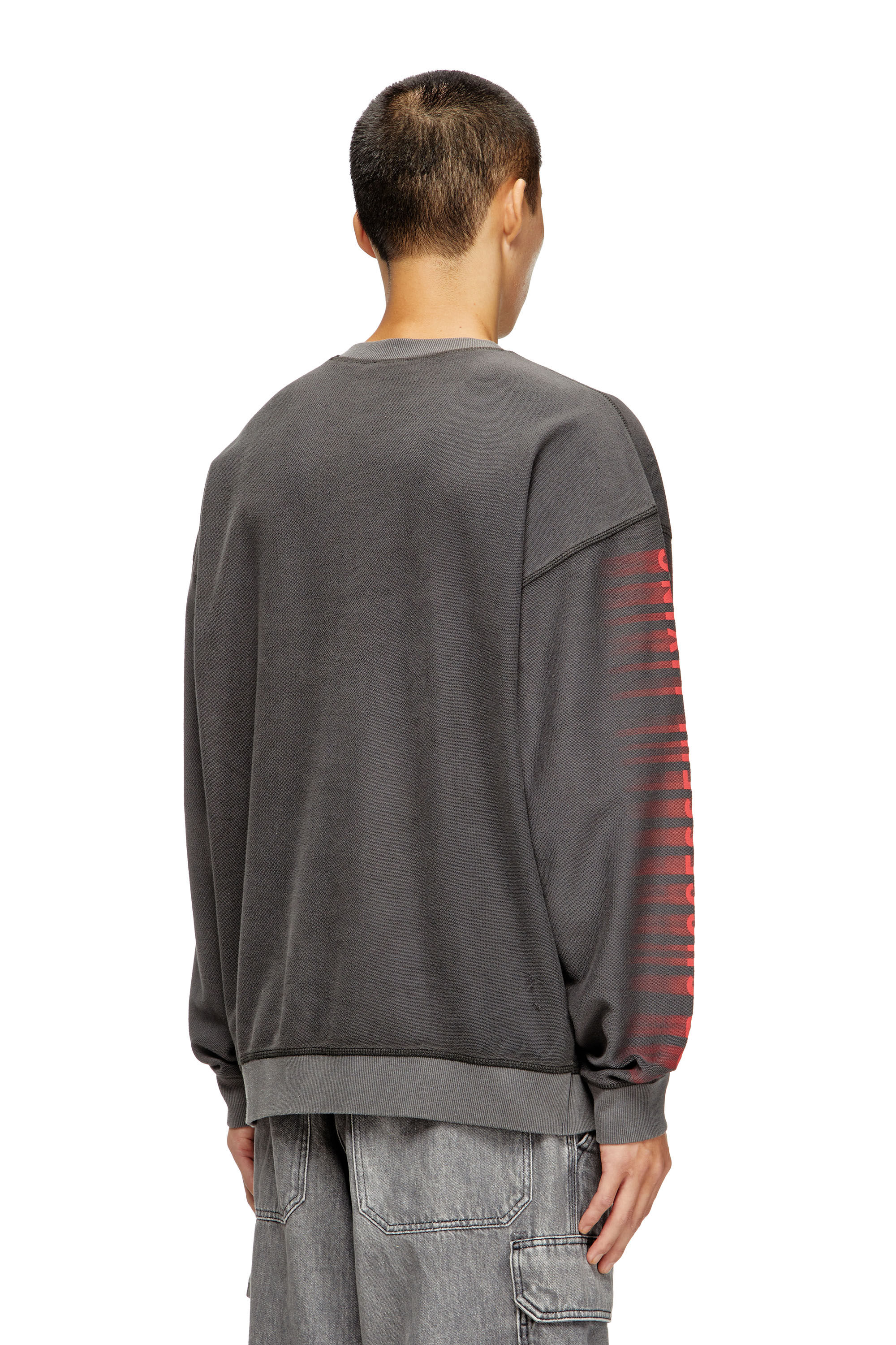 Diesel - S-BOXT-T1, Male's プルオーバースウェット in ダークグレー - 4