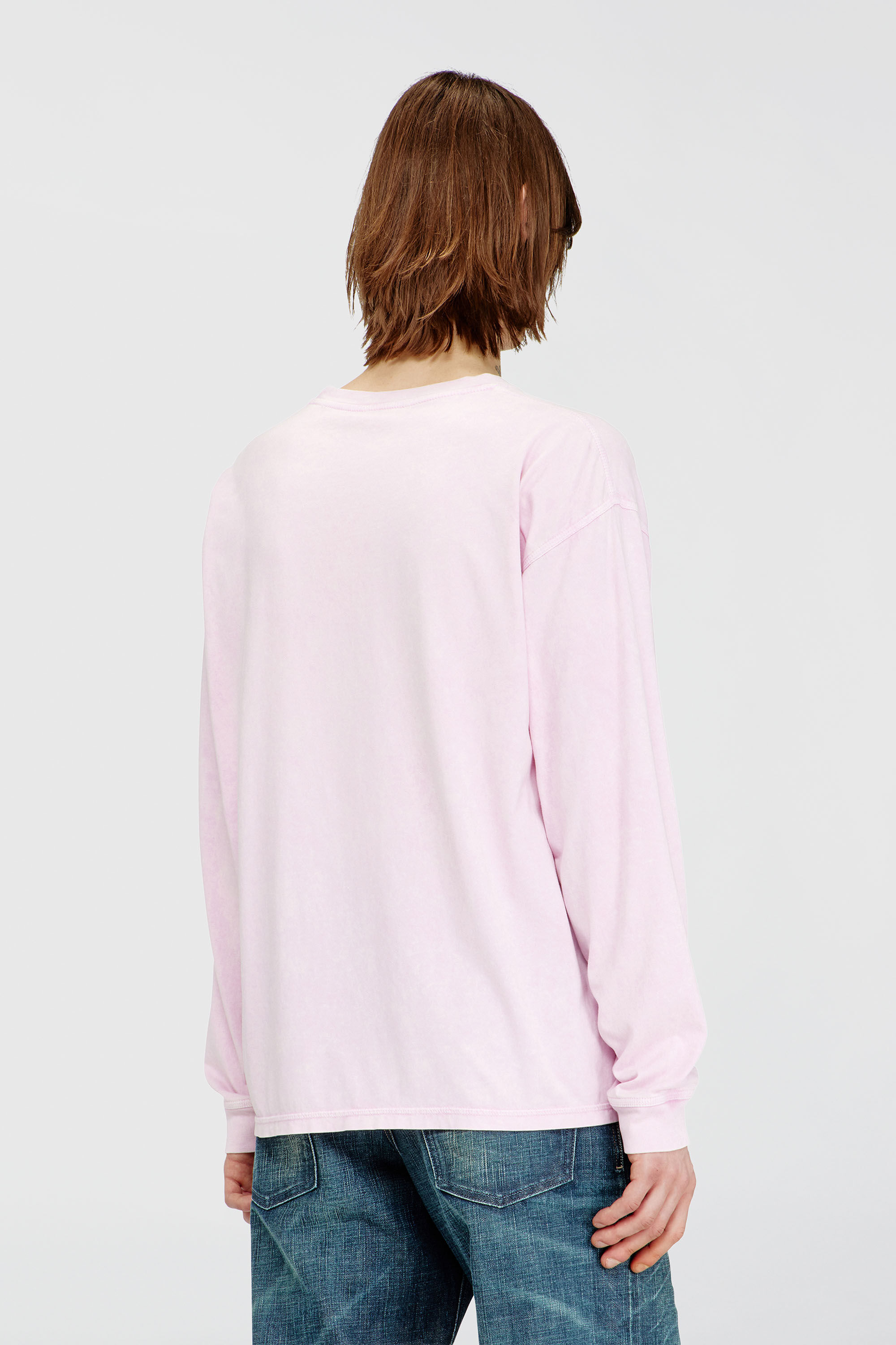T-BOXT-LS-AA5 長袖Tシャツ｜ピンク｜メンズ｜DIESEL