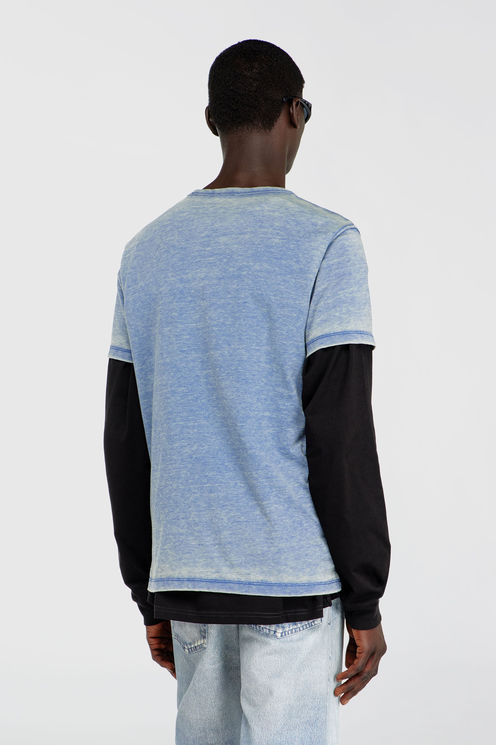 Diesel - T-DOMY, Male's Tシャツ in ライトブルー - 4