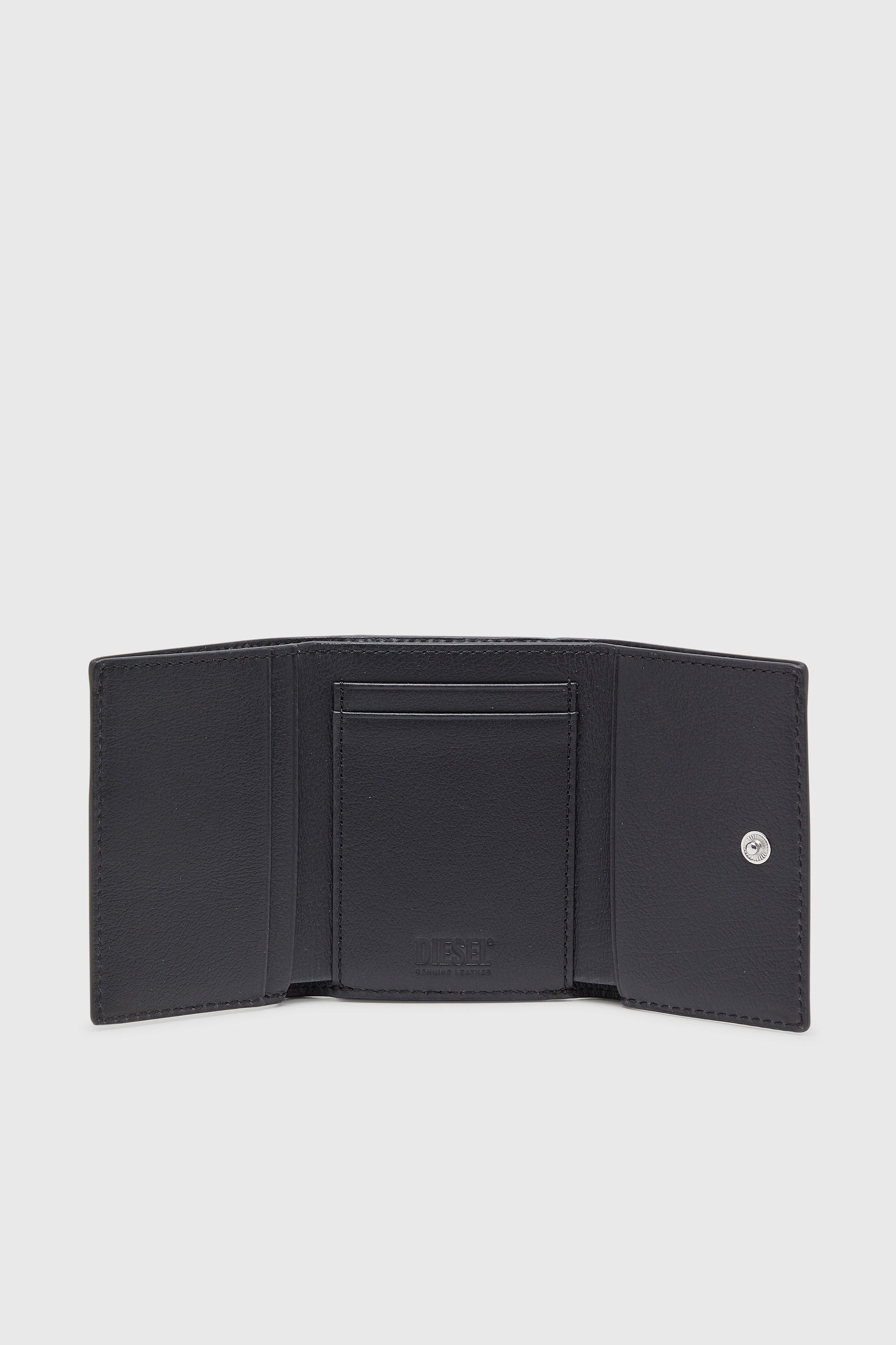 Diesel - MONOGRAM TRI-FOLD COIN S 3D, Male's 三つ折りウォレット in ブラック - 3