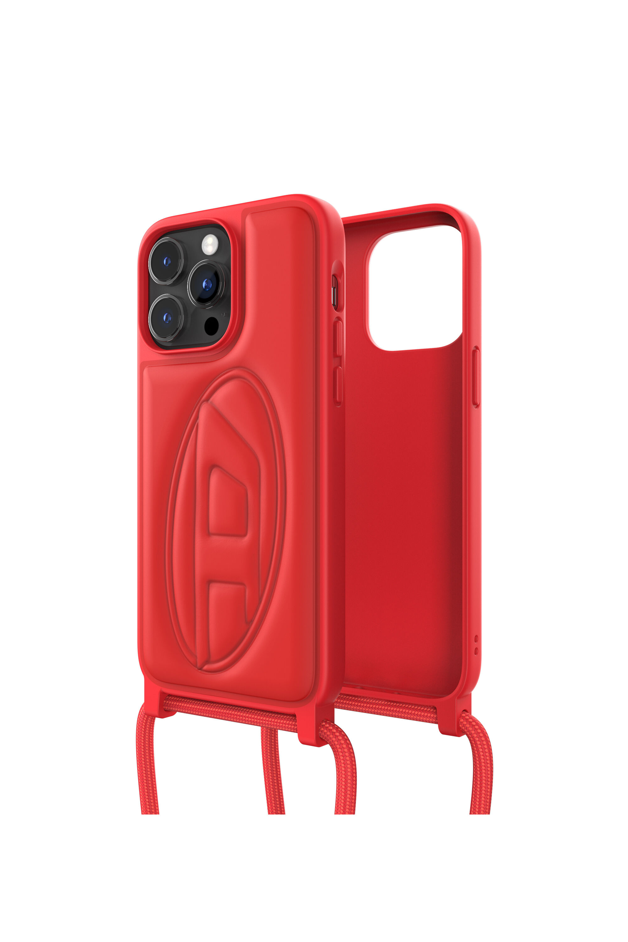 Diesel - 50280 NECKLACE CASE, Unisex's iPhone 14 Pro Max ケース in レッド - 1