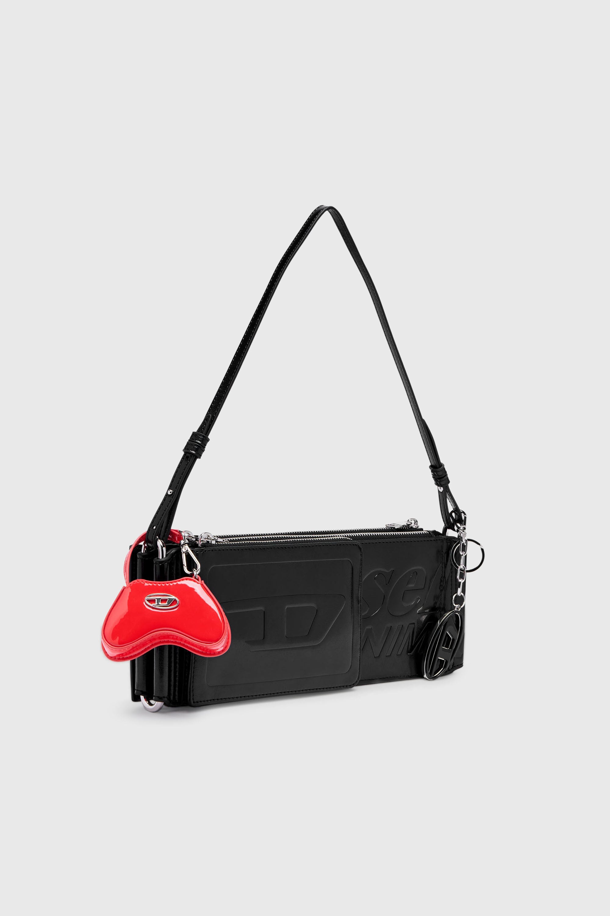 Diesel - FLAG-D SHOULDER BAG X, Unisex's Flag-D-Modular logo-embossed shoulder bag in ブラック - 7