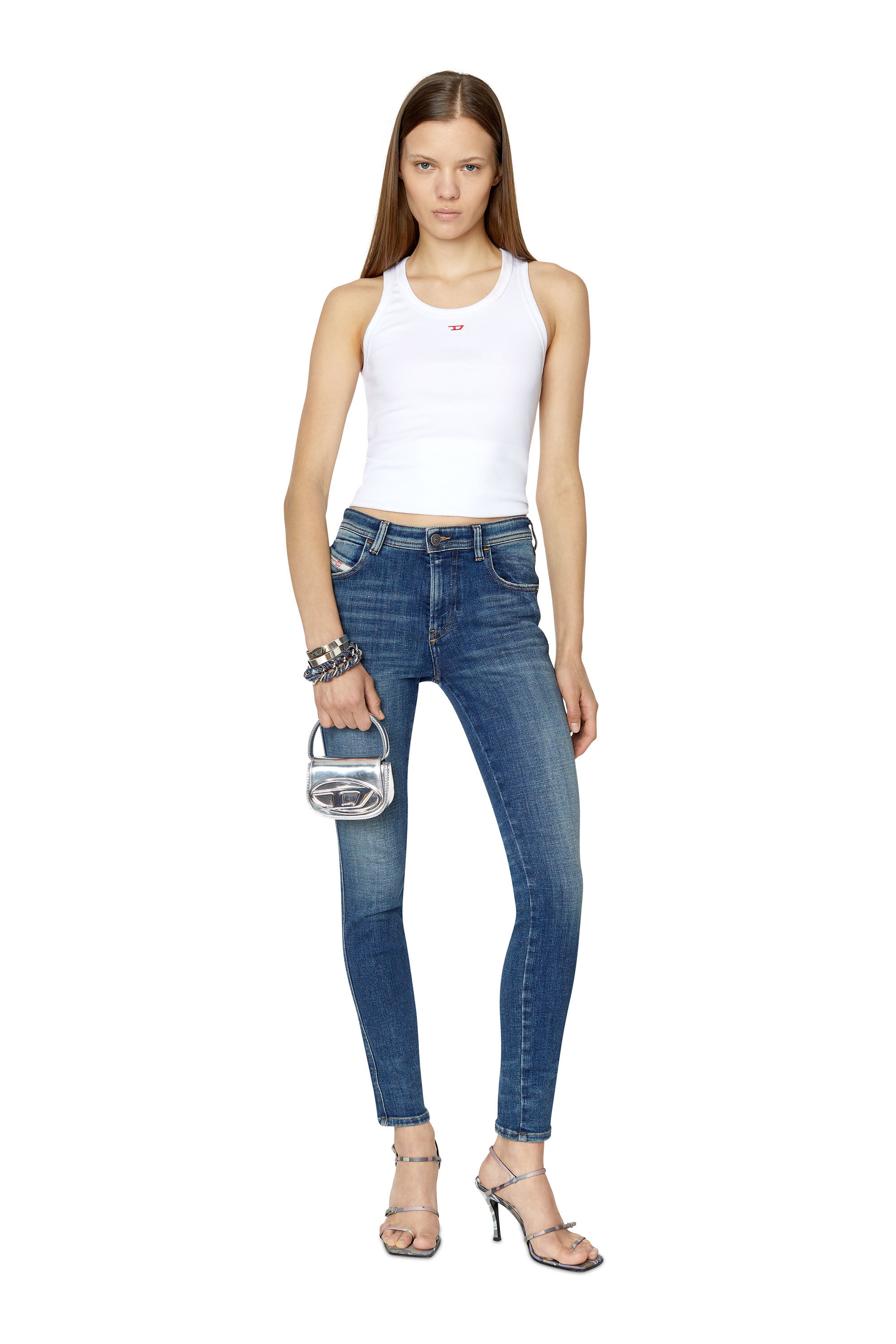 Diesel - Skinny Jeans 2015 Babhila 09D99, Female's スキニー Jeans - 2015 Babhila in ミディアムブルー - 1