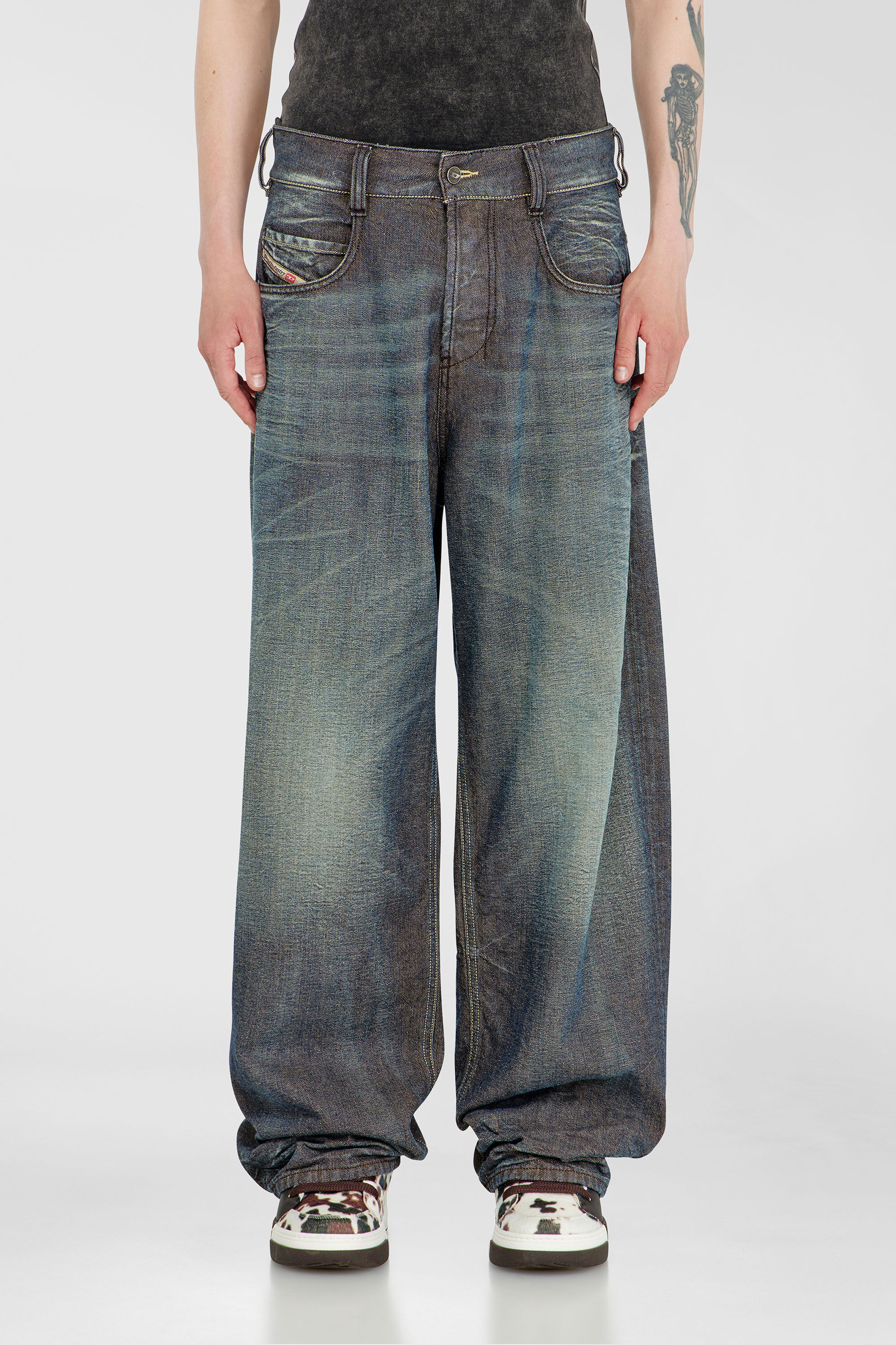 Diesel - Unisex's Relaxed Jeans 1997 D-Enim-M 007EM, ダークブルー - 4