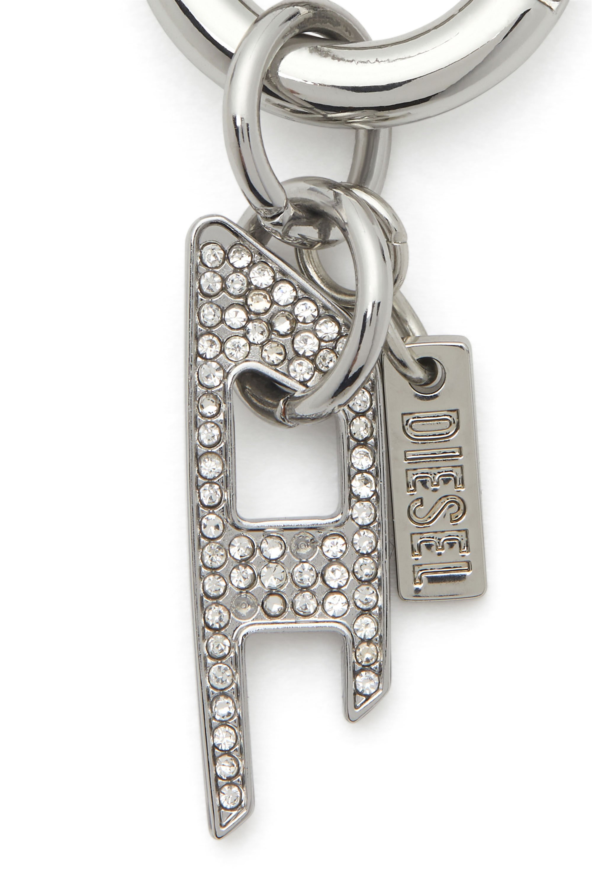 Diesel - CHARM-D, Unisex's Charm with rhinestone D charm in シルバー - 2
