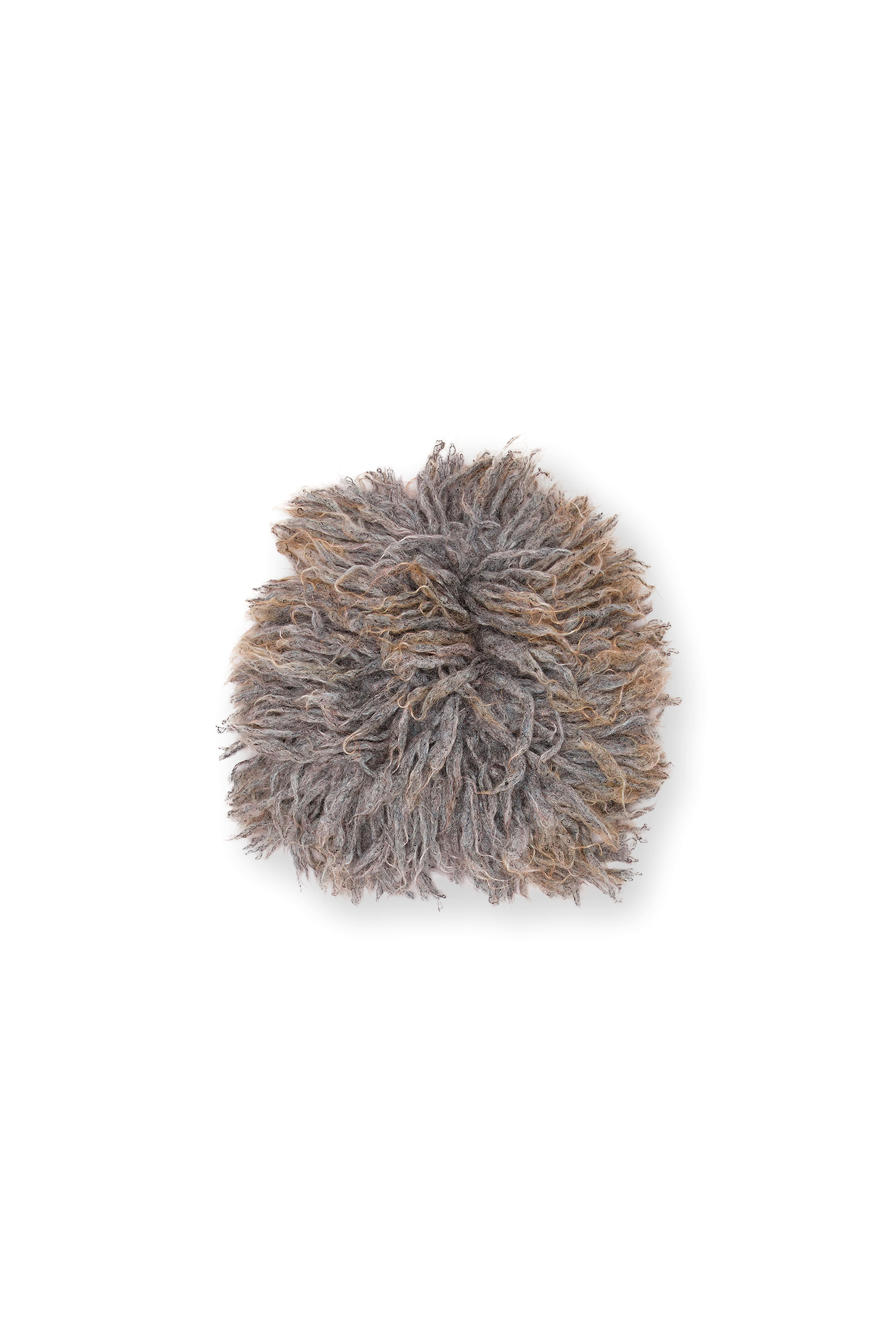 Diesel - K-WILB, Unisex's Shaggy beanie in long-thread mohair blend in グレー - 1