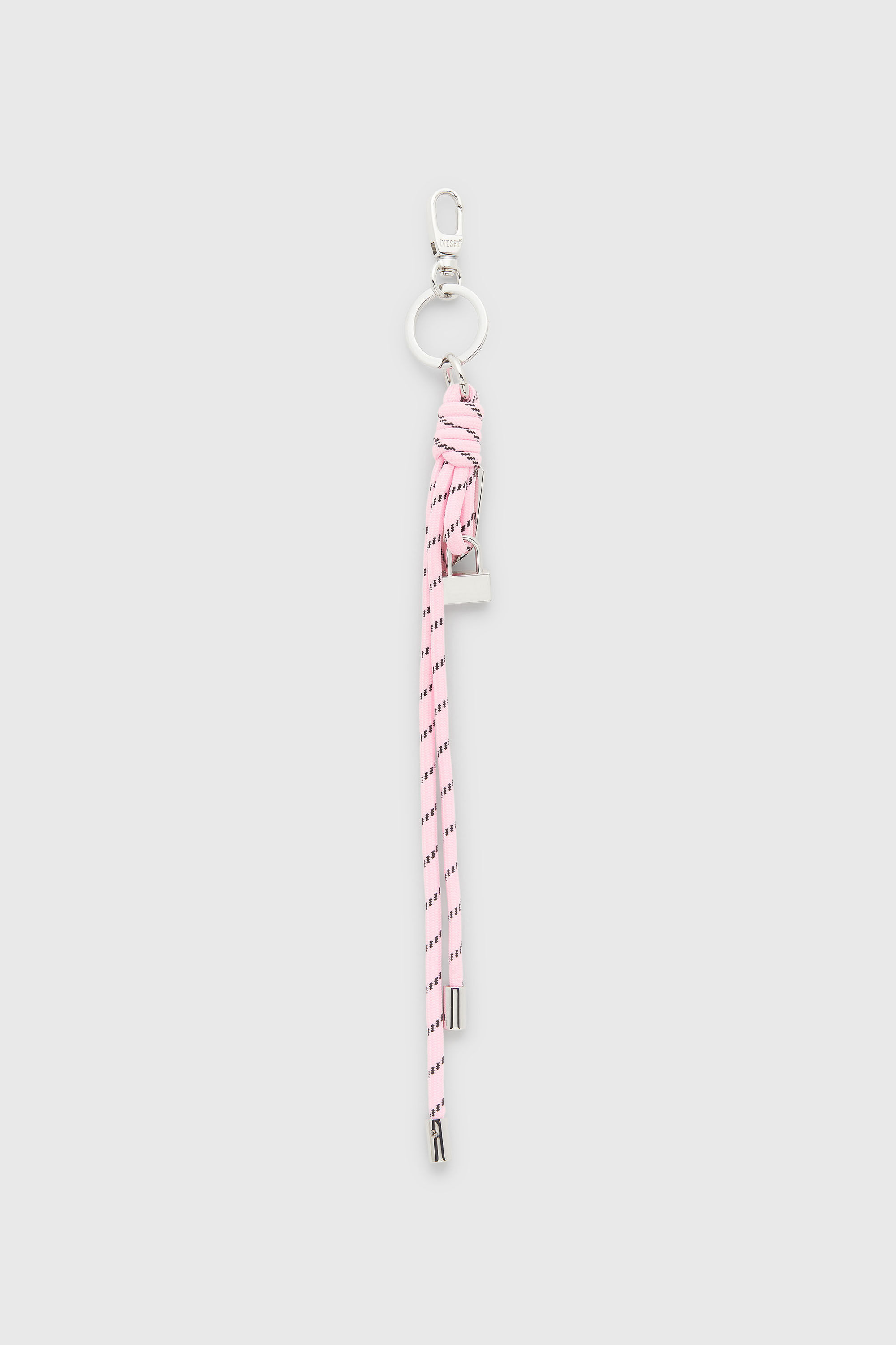 Diesel - ROPE II, Unisex's Metal and rope charm with Diesel pendant in ピンク / ホワイト - 2
