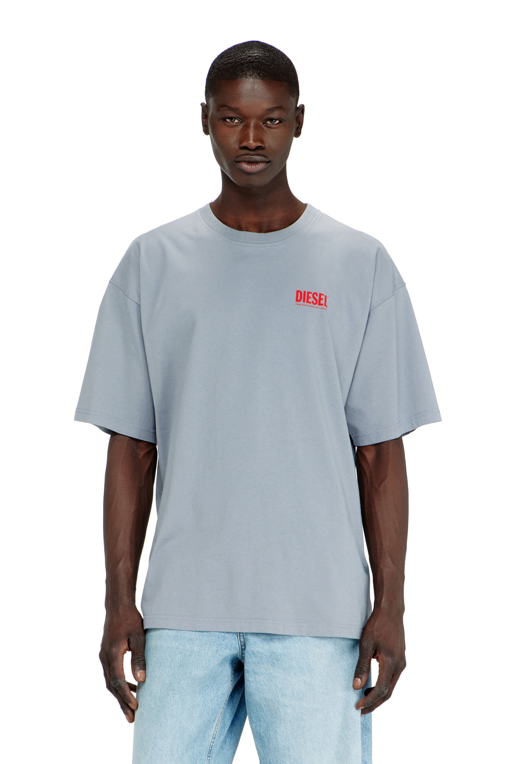 Diesel - T-BOXT-BISK, Male's Tシャツ in ライトグレー - 3