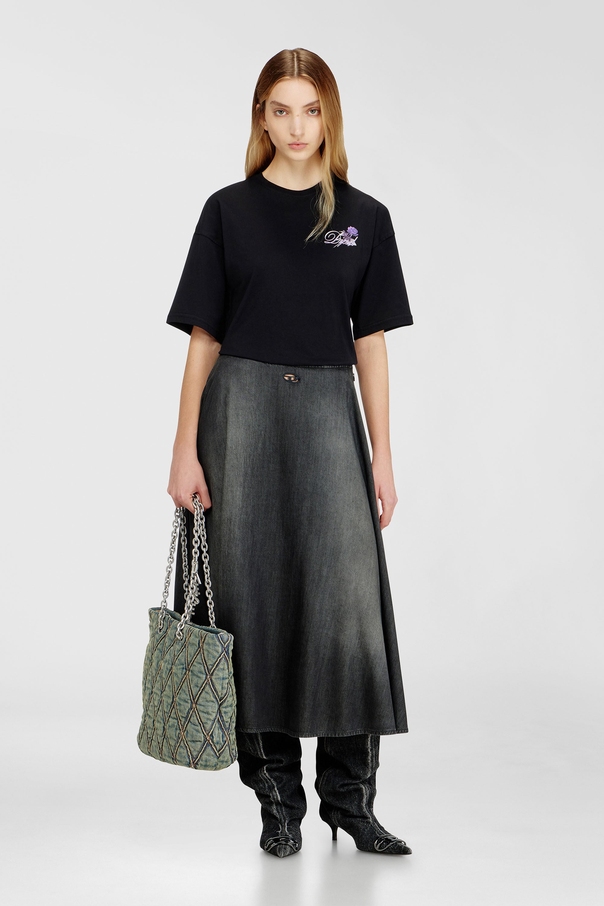 Diesel - CHARM-D SHOPPER M, Female's ショッパーバッグ M in ダークブルー - 1