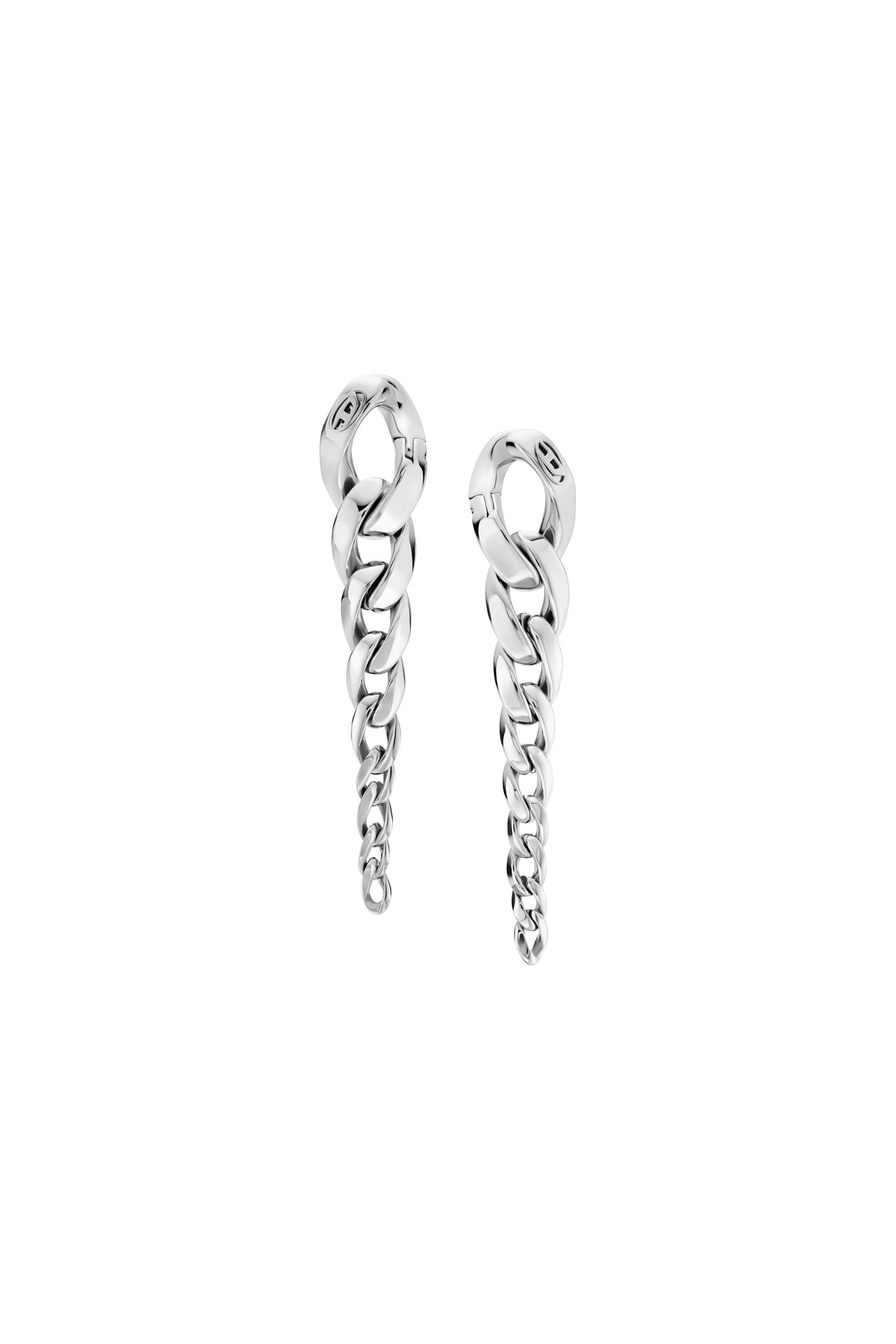 DX1719040 Stainless Steel Drop Earrings｜シルバー｜ウィメンズ｜DIESEL
