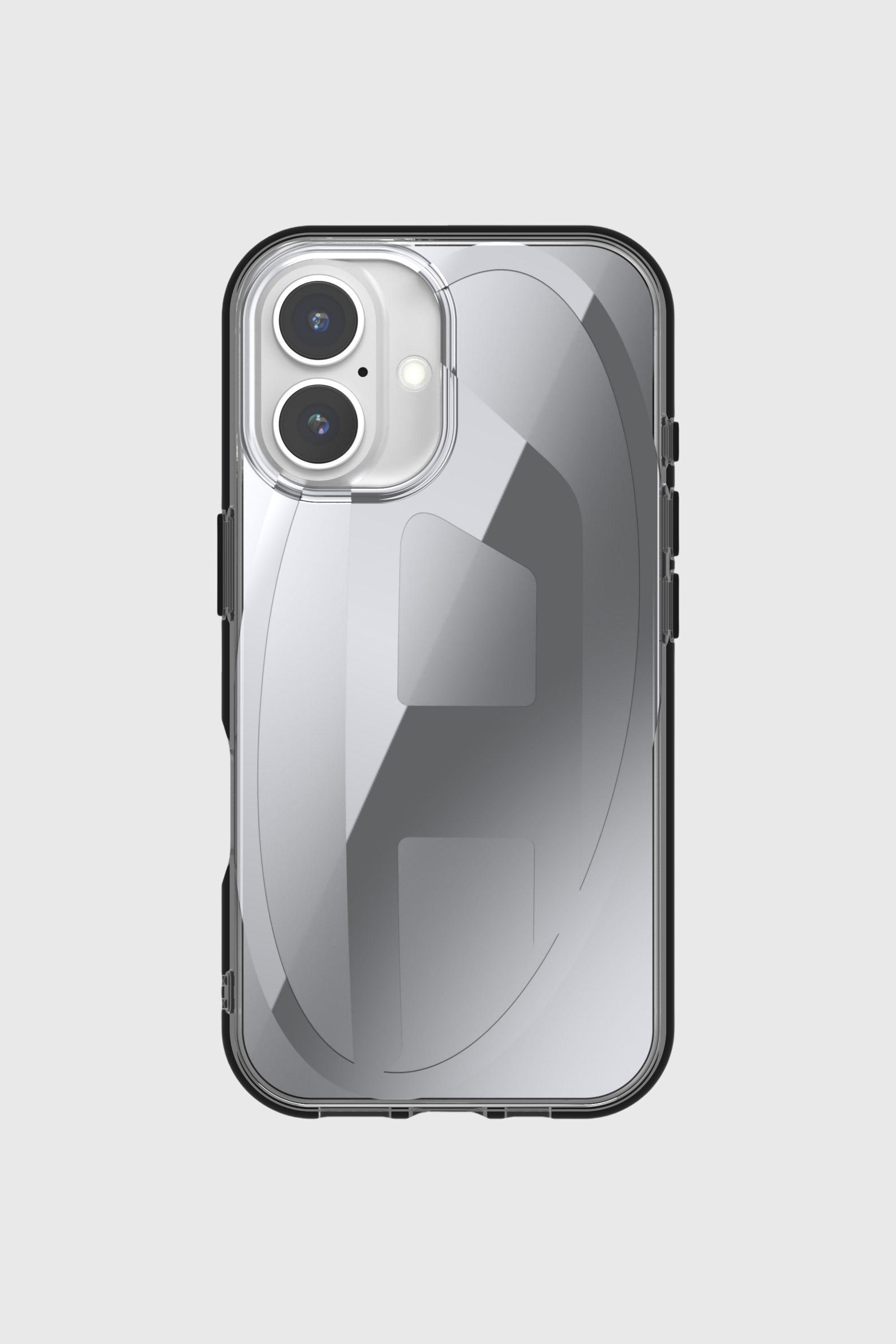 Diesel - 60159 AOP CASE, Unisex's Oval D Mirror Case for iP 16 in グレー - 2